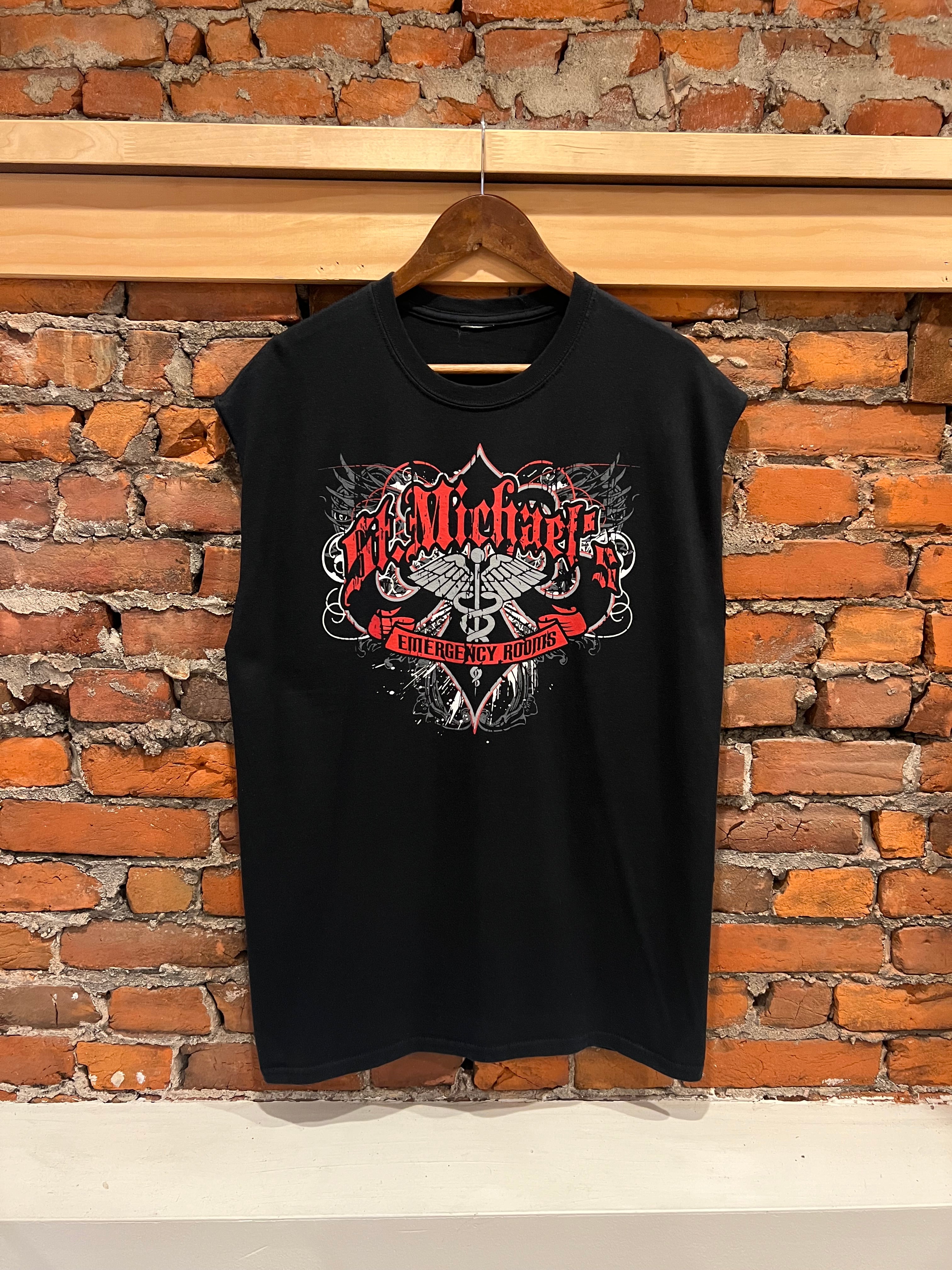Vintage St Michaels Emergency Room Cutoff Shirt (L)