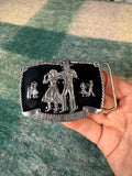 Vintage Western Dancing Belt Buckle
