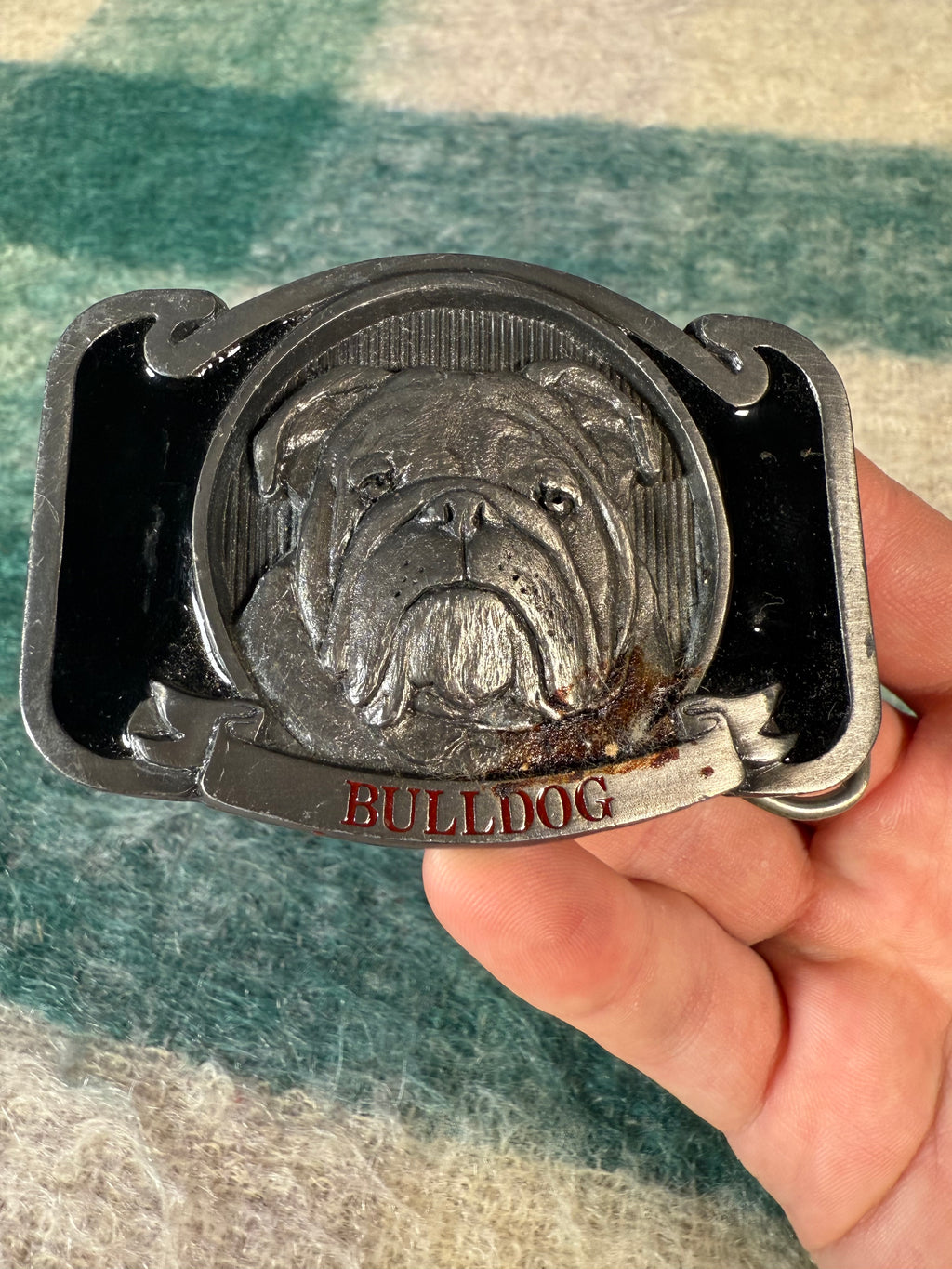 Vintage Bulldog Belt Buckle