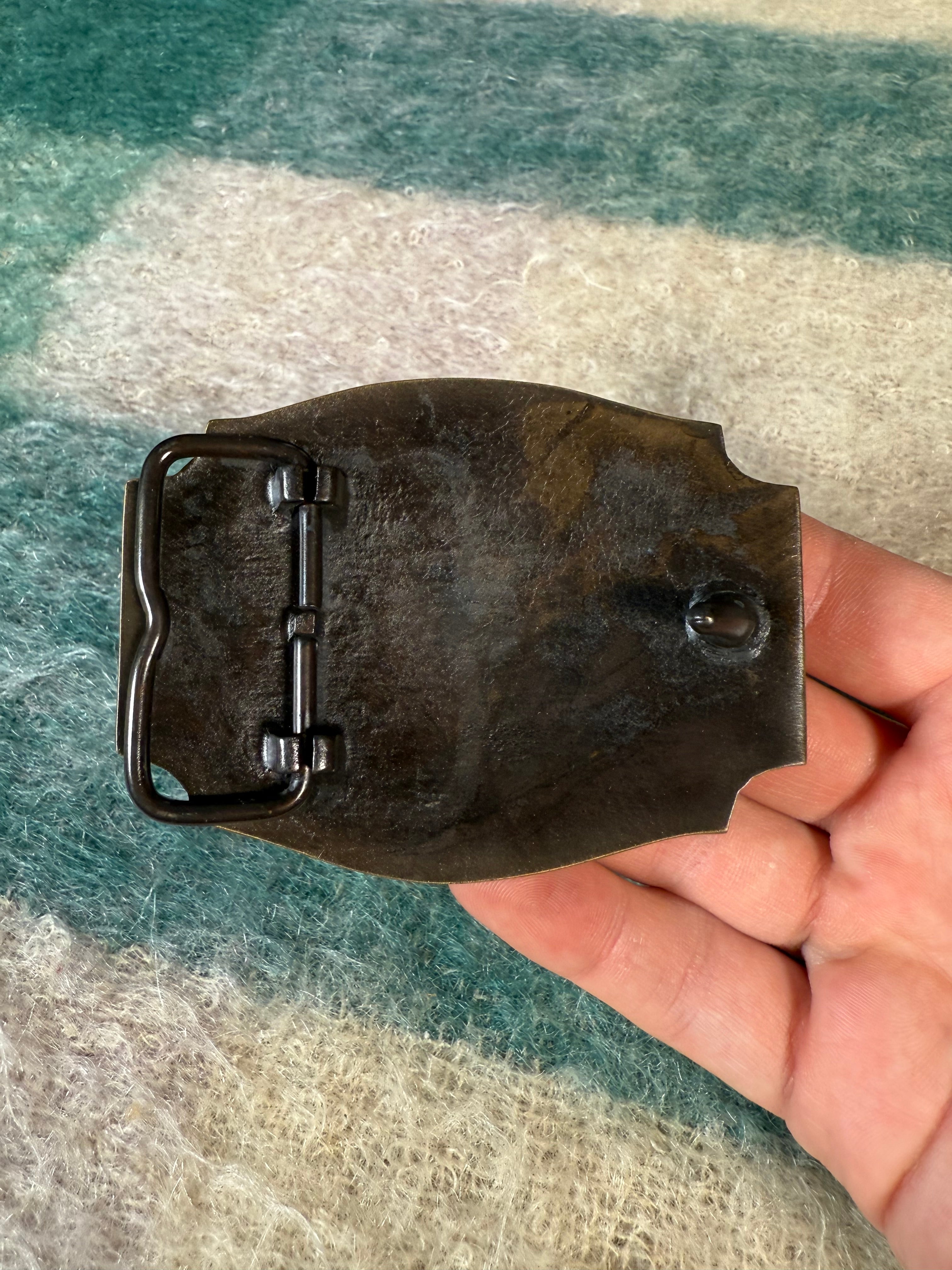Vintage Cow Skull Belt Buckle