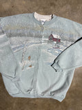 Vintage Countryside Snowfall All Over Print Sweatshirt (WXL)