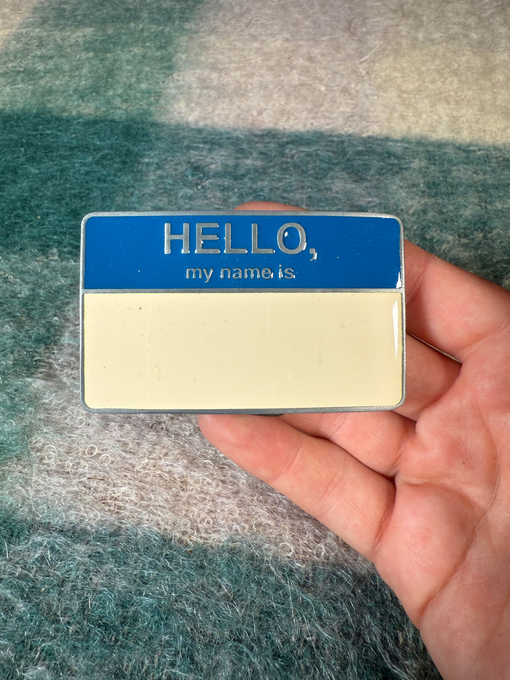 2000s Name Tag Belt Buckle