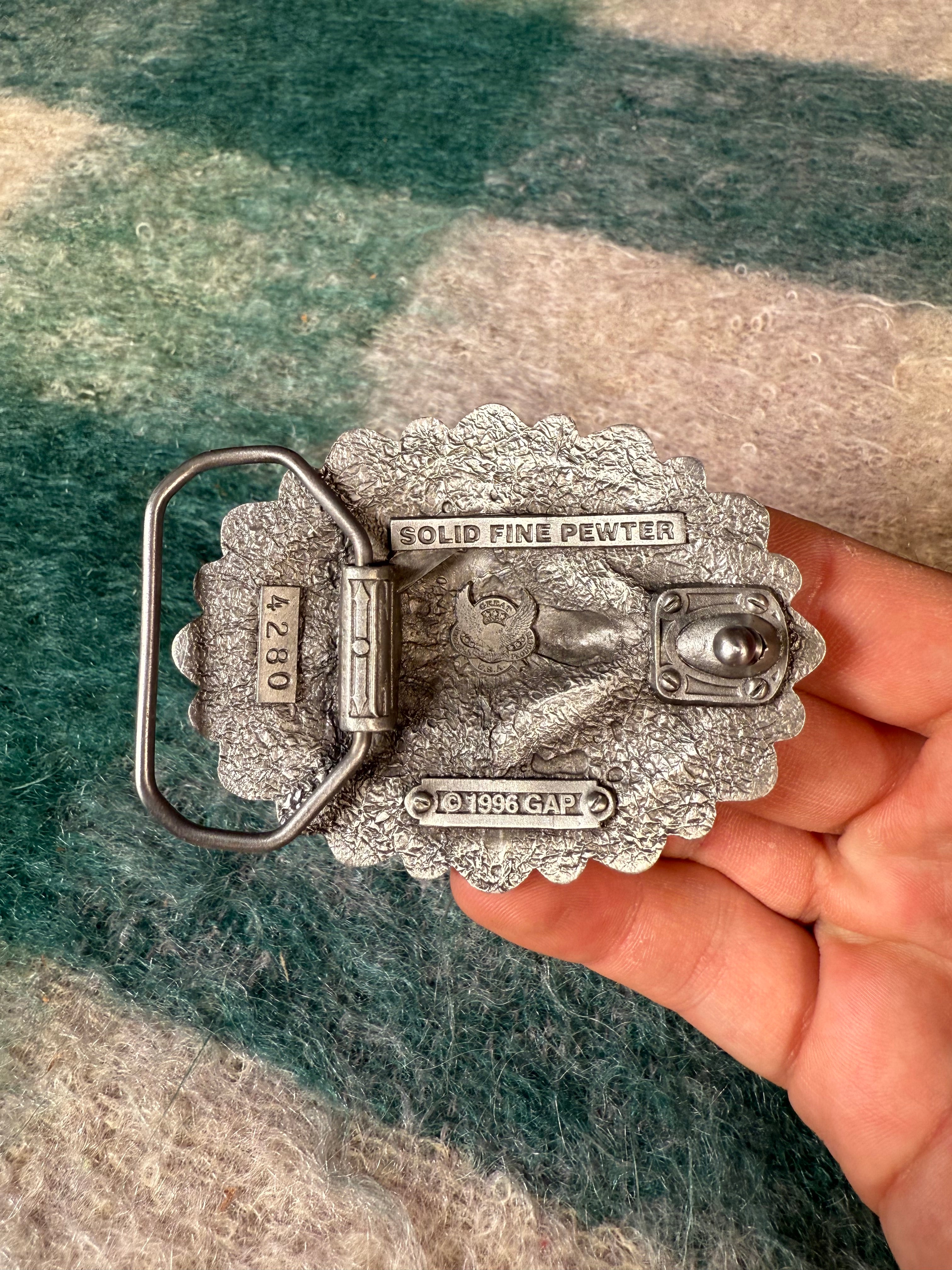 Vintage Wolf Western Belt Buckle