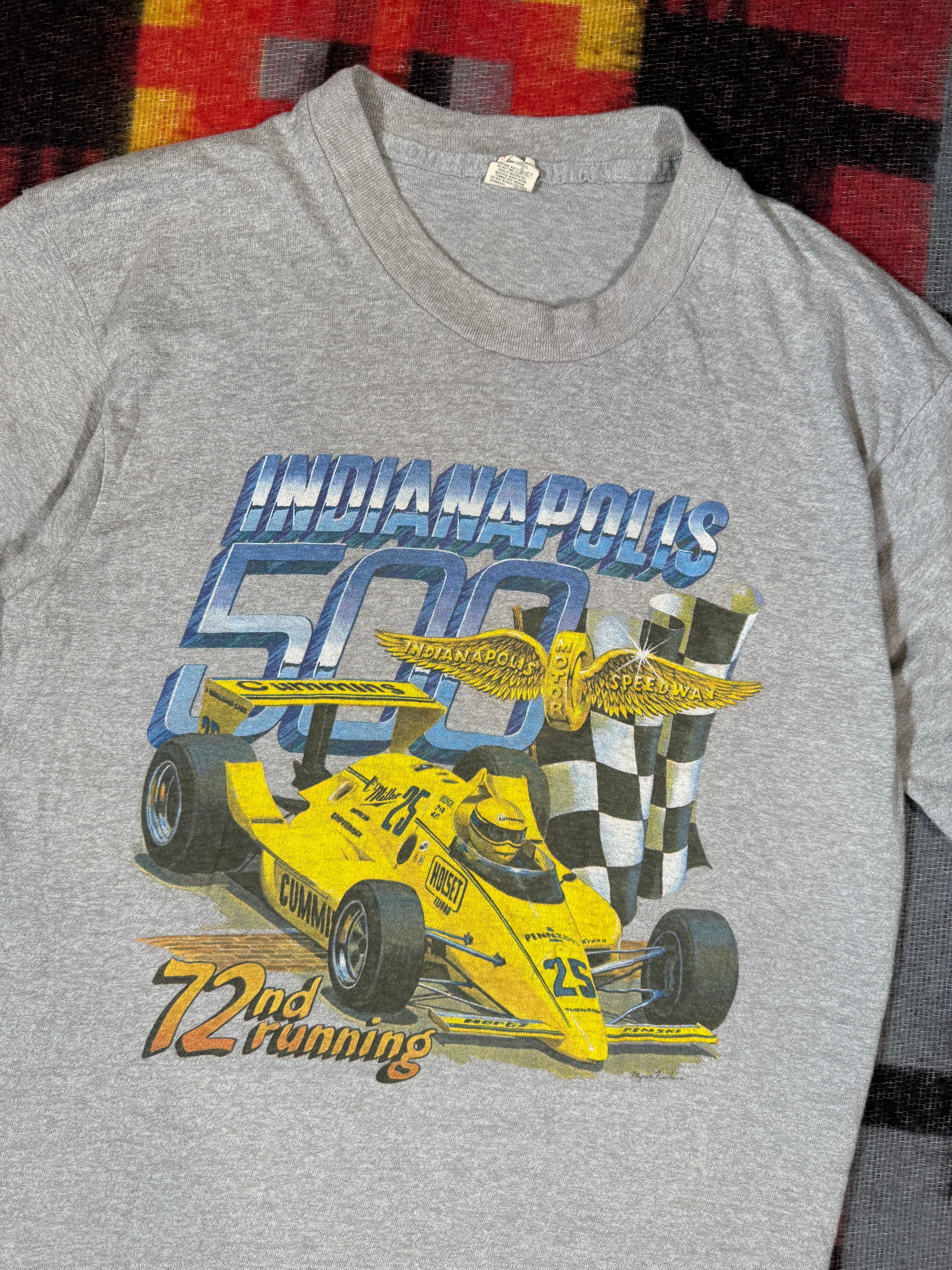 Vintage 80s Indianapolis 500 Racing Tee (M)