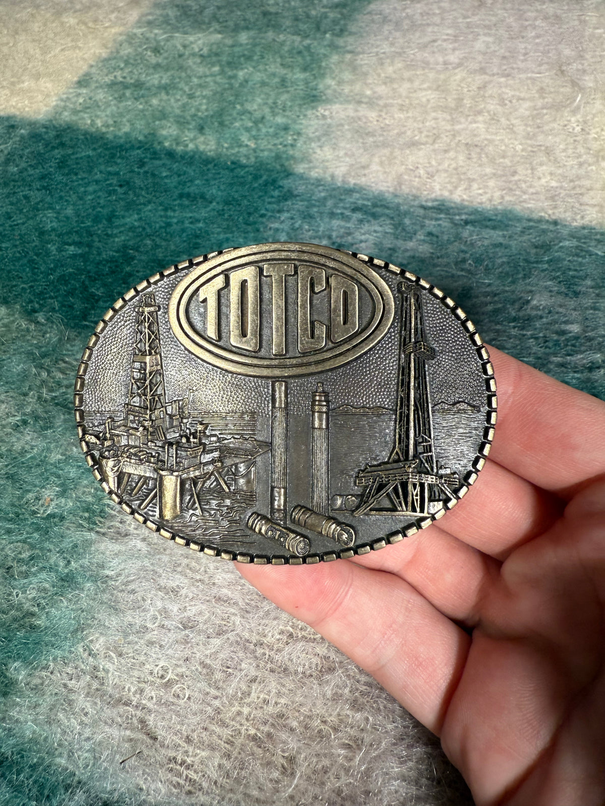 Vintage Totco Oil Drilling Belt Buckle