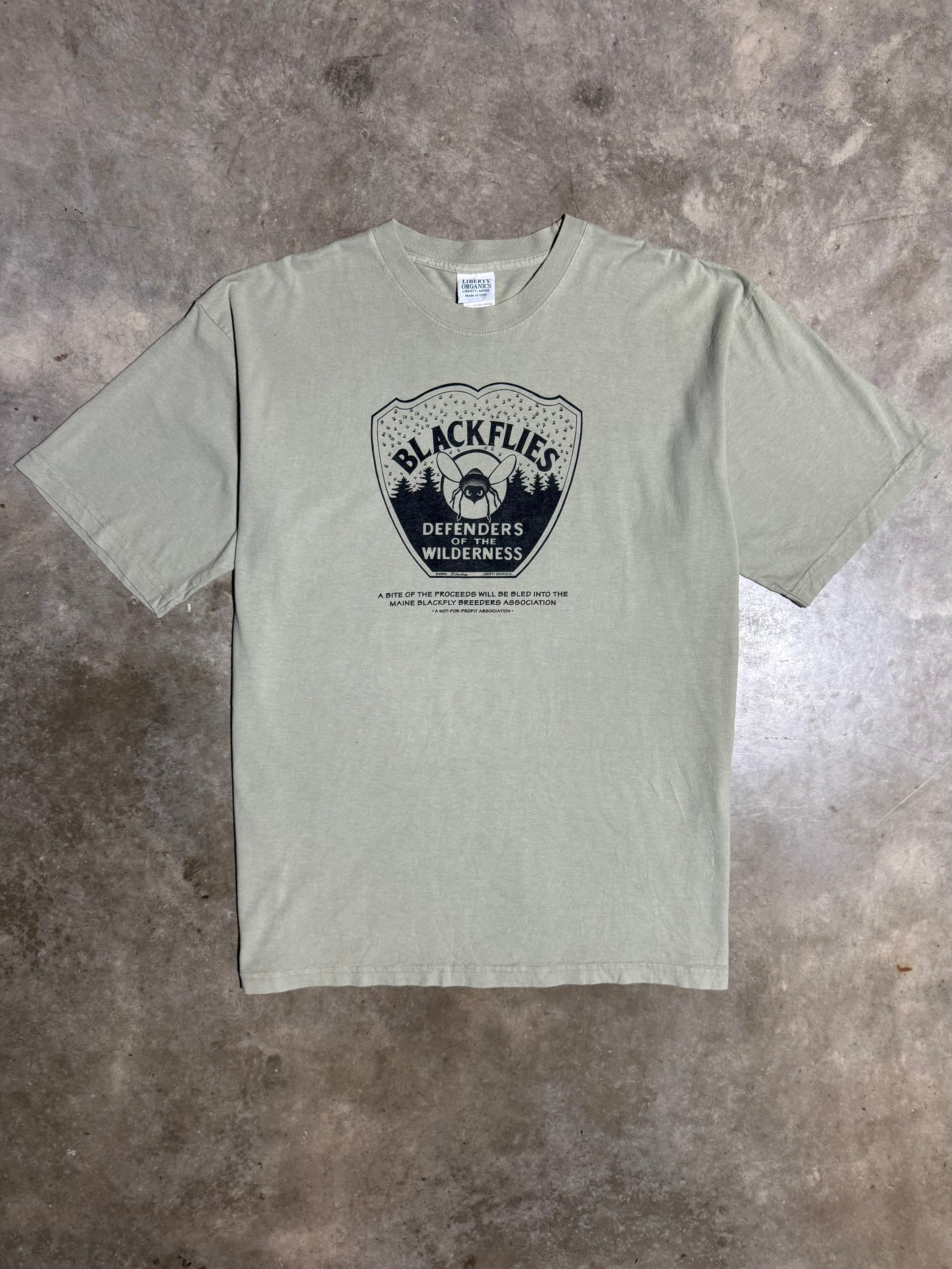 Vintage Black Flies Defenders of the Wilderness T-Shirt (XL)