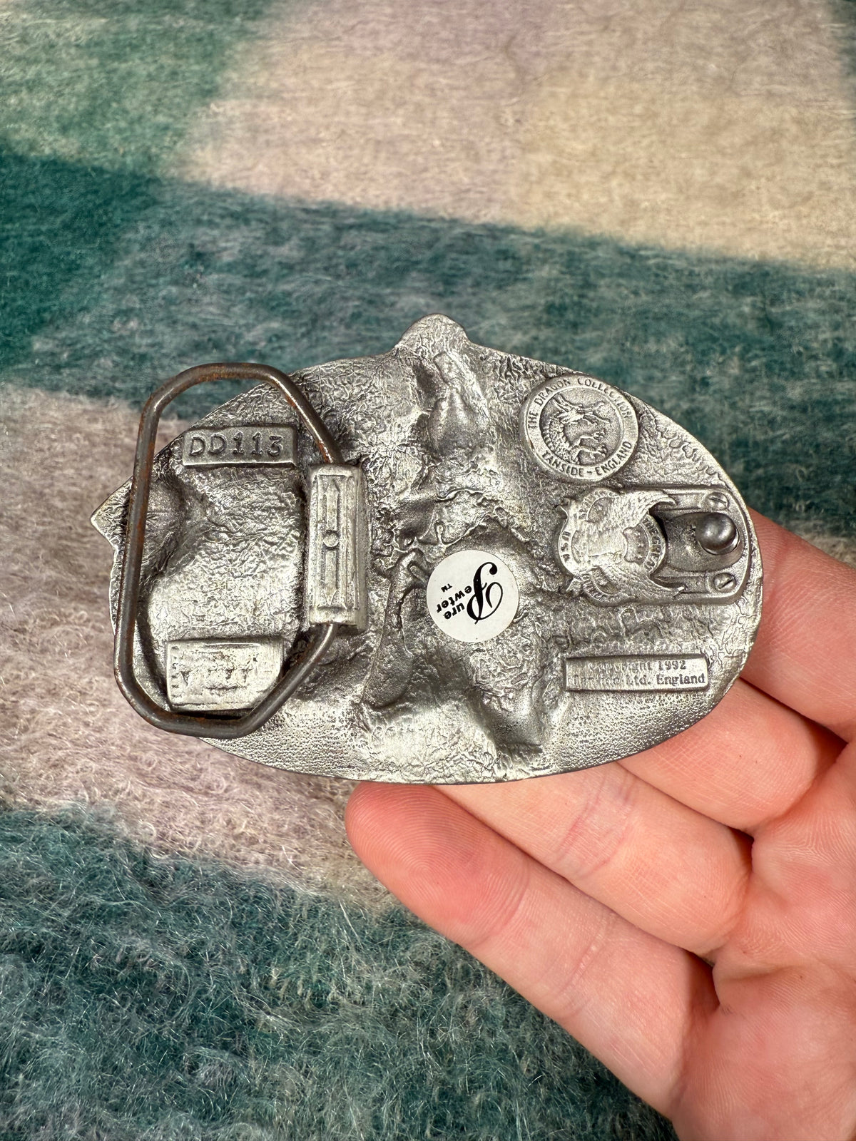 Vintage Free & Easy Motorcycle Girl Belt Buckle
