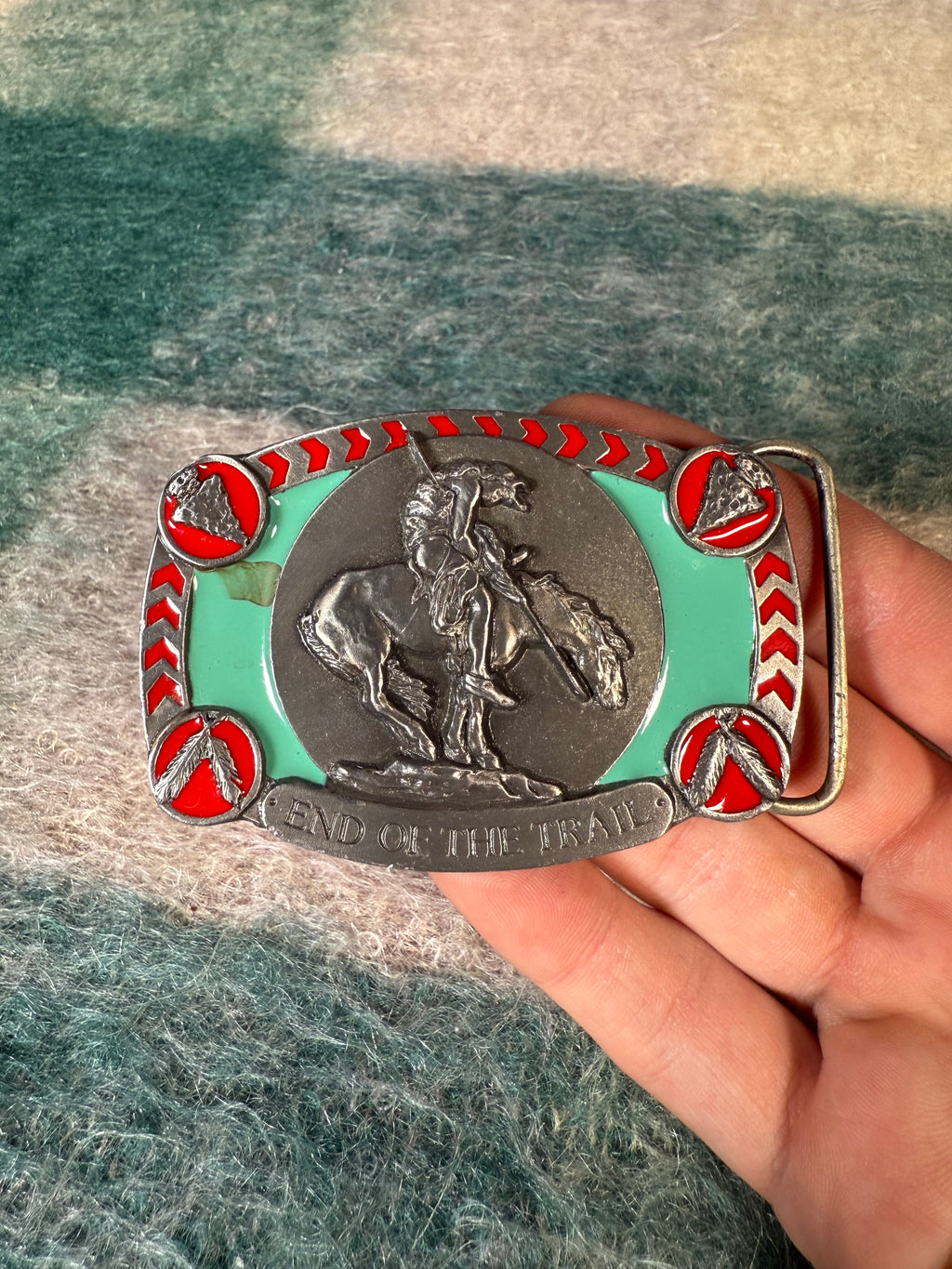 Vintage End of the Trail Belt Buckle