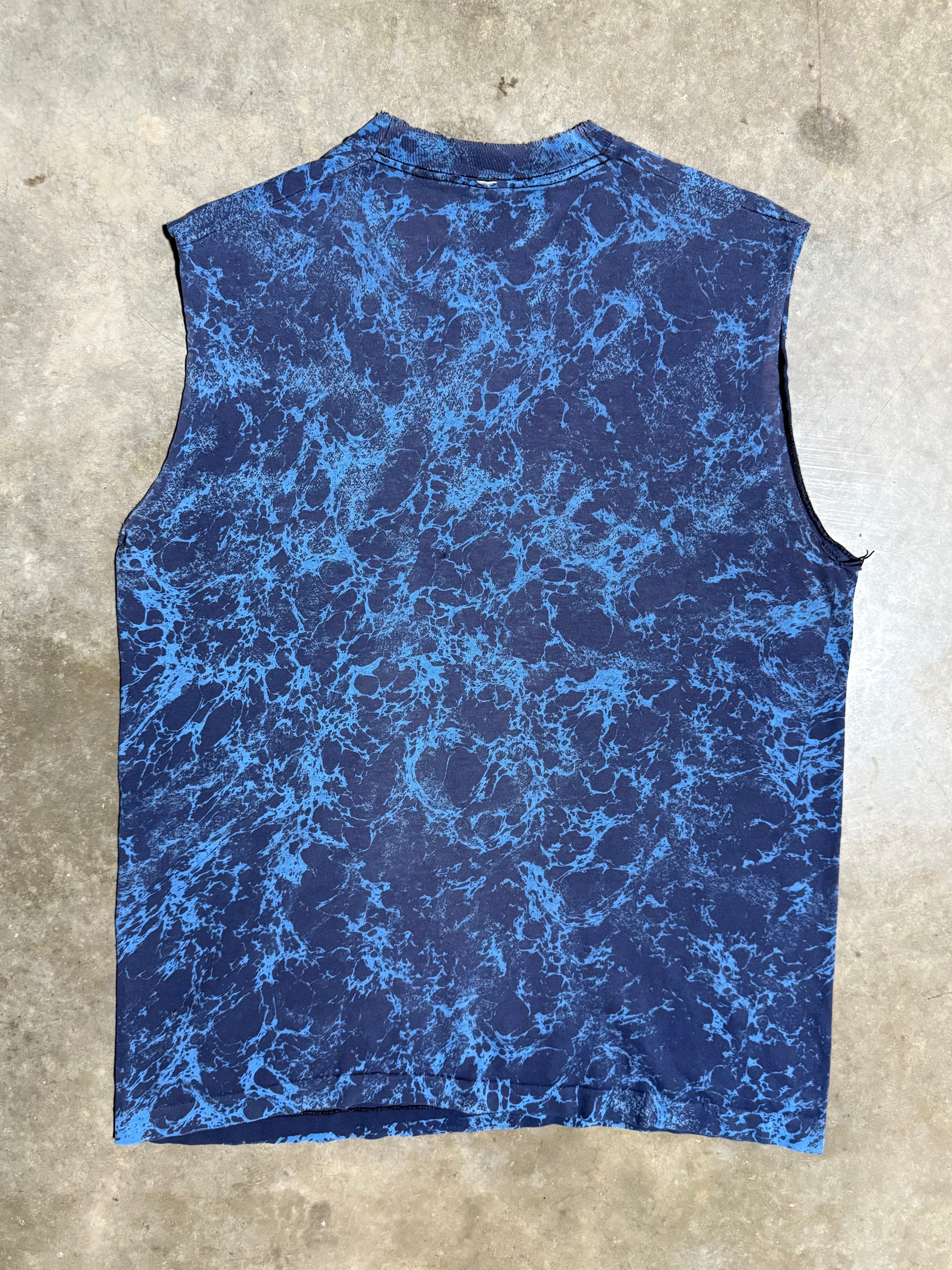 Vintage 1992 Patriots Cutoff Dyed T-Shirt (L)