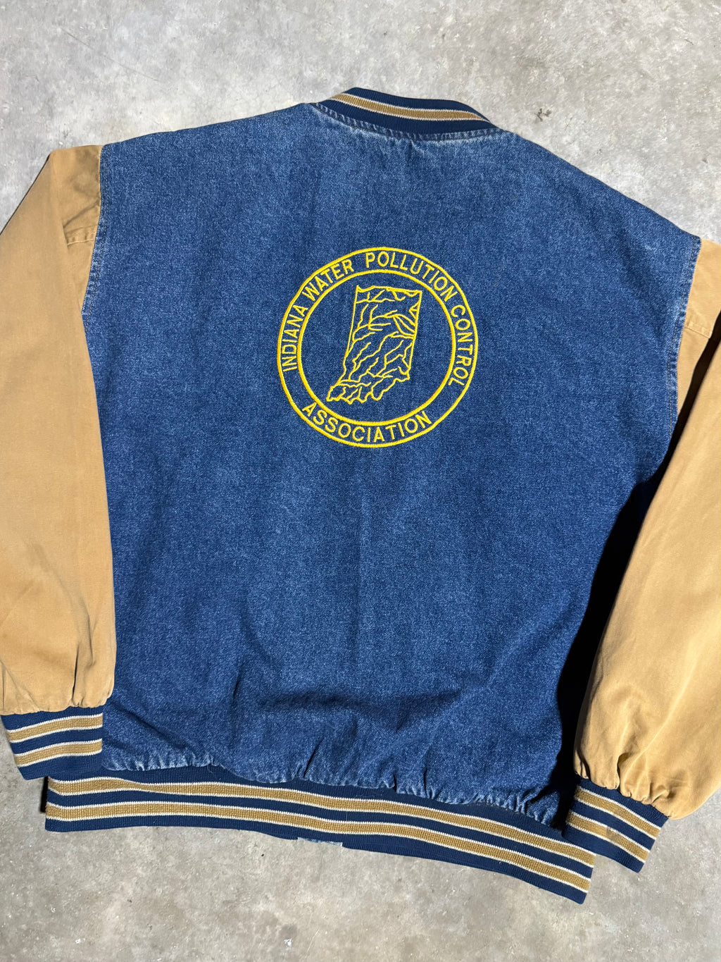 Vintage Indiana Water Pollution Control Jean Jacket (2XL)