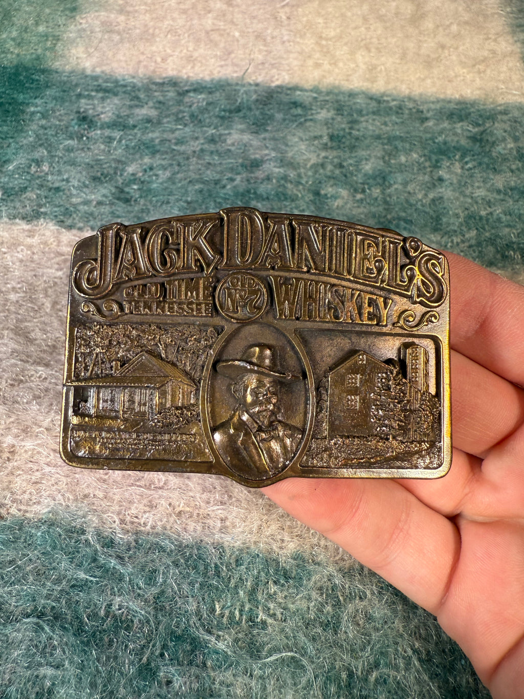 Vintage Jack Daniels Old Time Tennessee Whiskey Belt Buckle