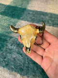 Vintage Cow Skull 3D Belt Buckle
