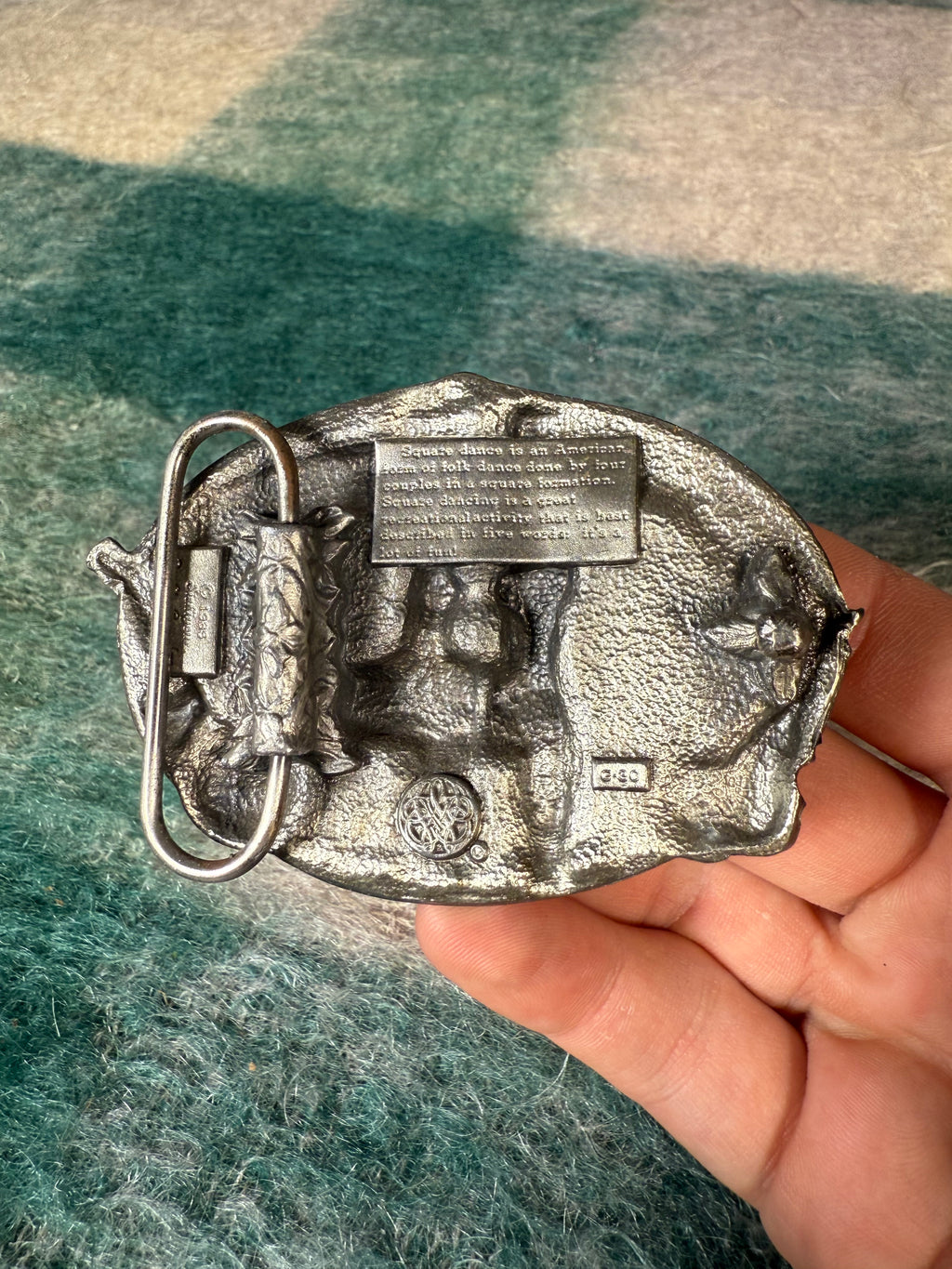 Vintage Square Dancing Belt Buckle