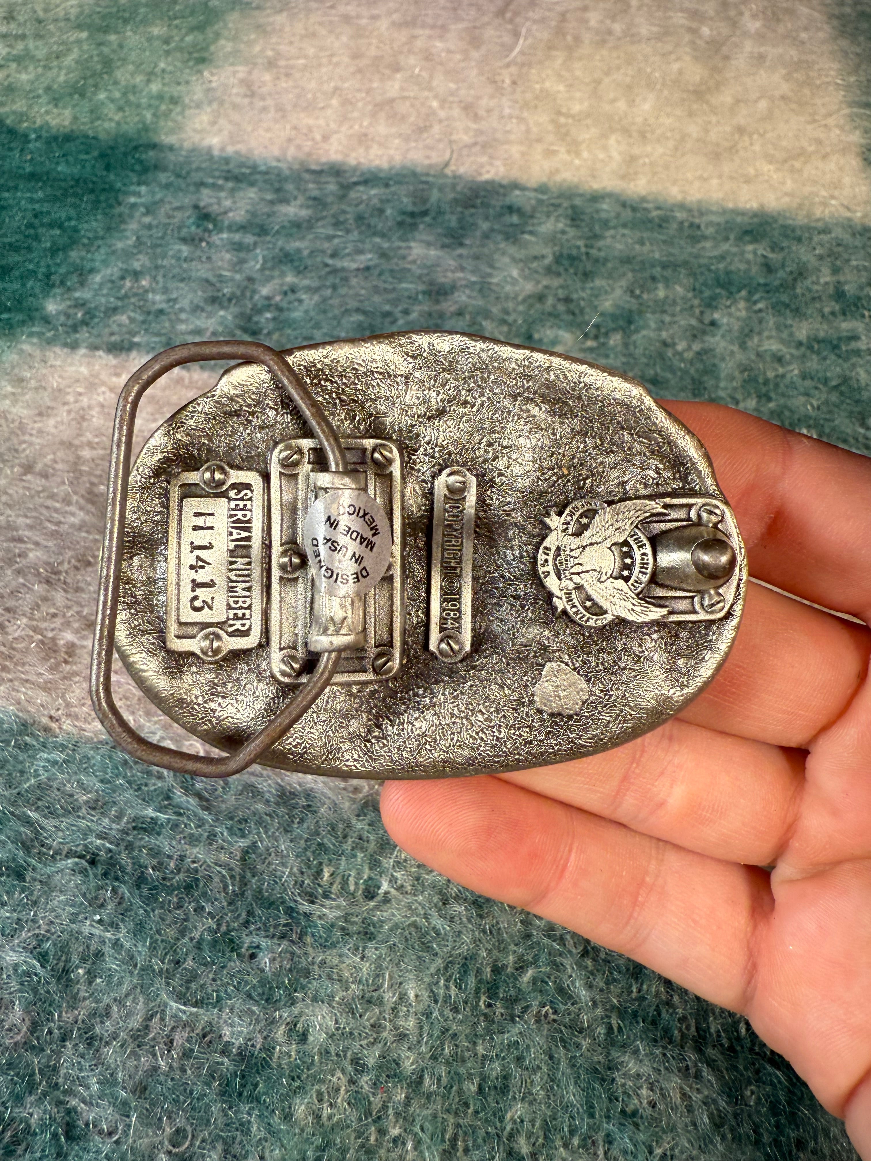 Vintage Reno Slot Machine Belt Buckle