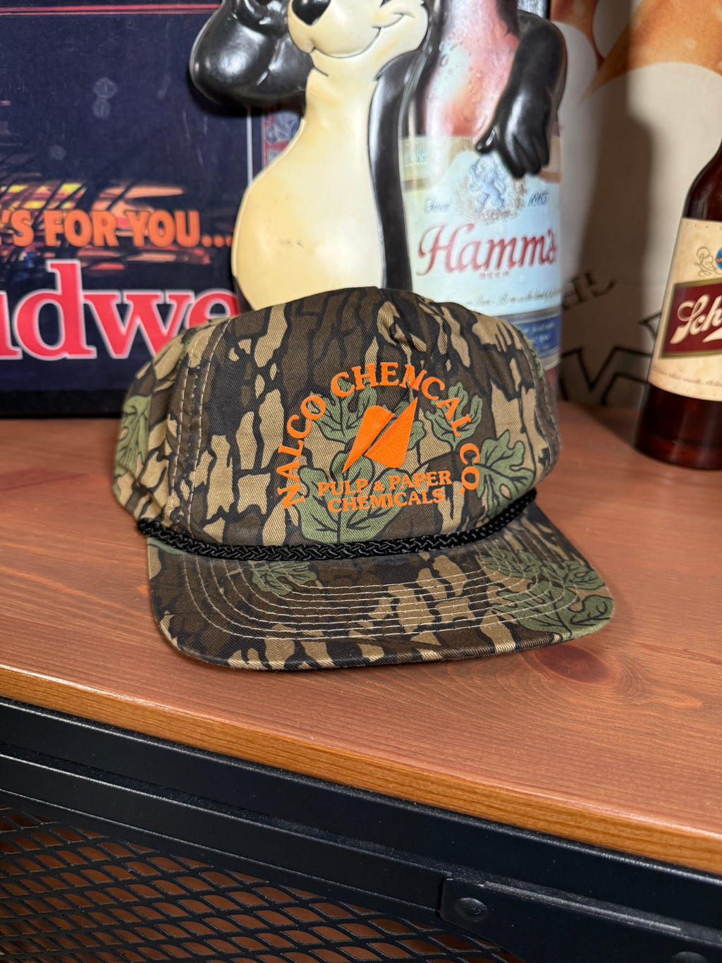 Vintage Nalco Chemical Co Camo Snapback Hat