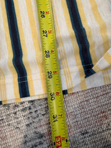 Vintage 80s Super Thin Striped Polo (XL)