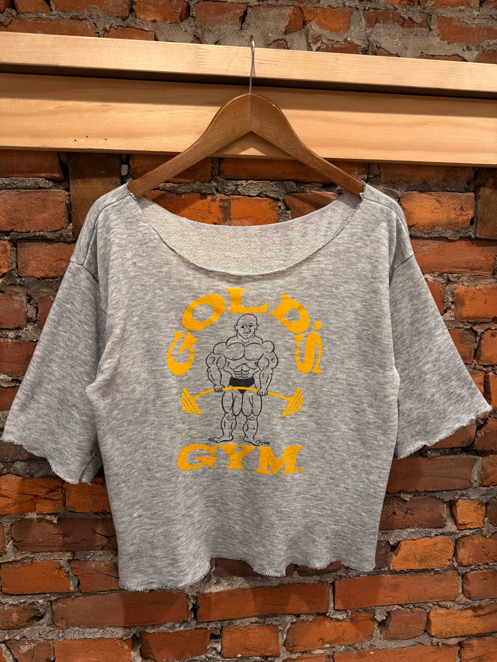 Vintage 80s Golds Gym Cutoff Sweatshirt (M)