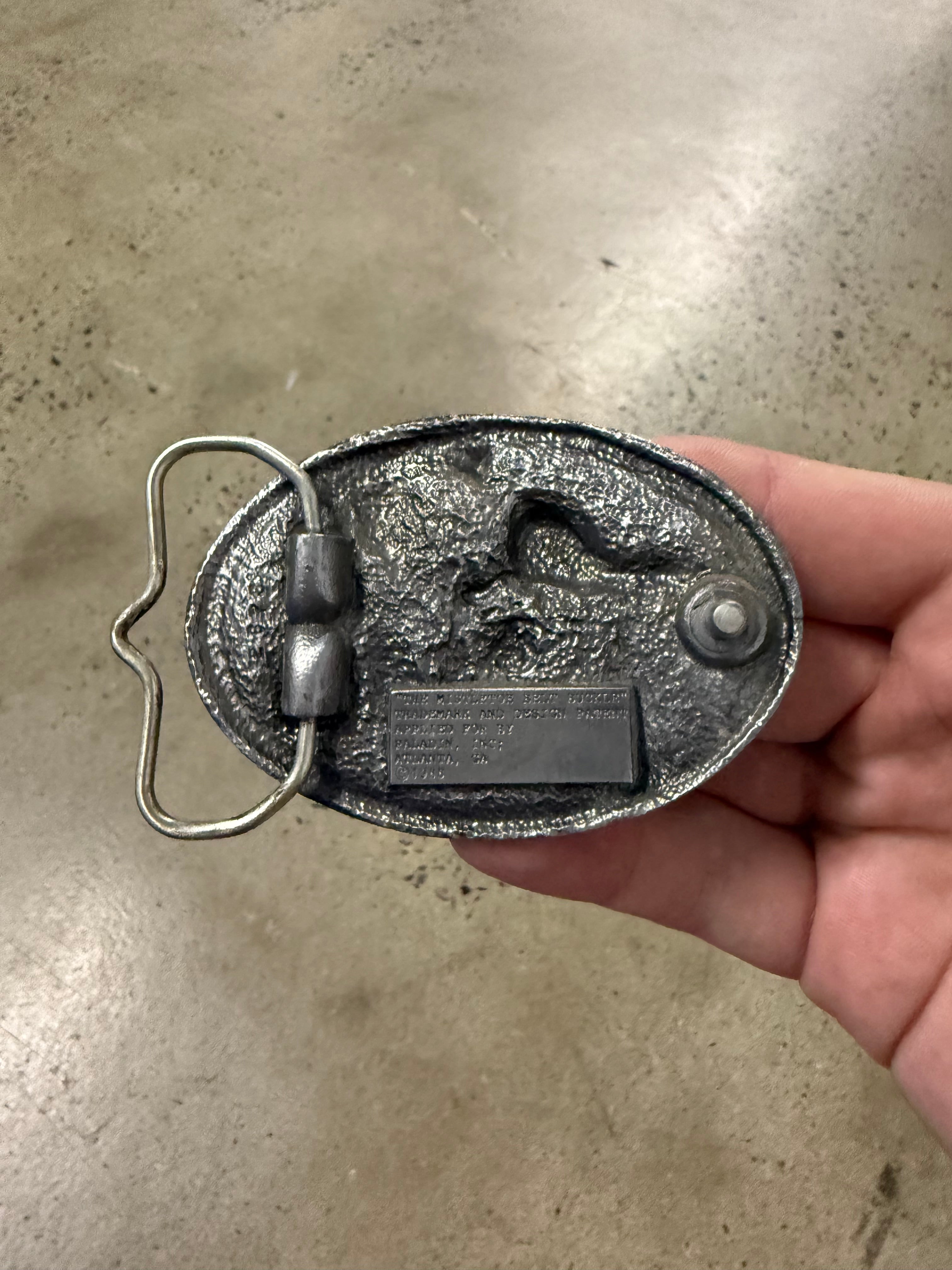 Vintage Silver Cactus Belt Buckle