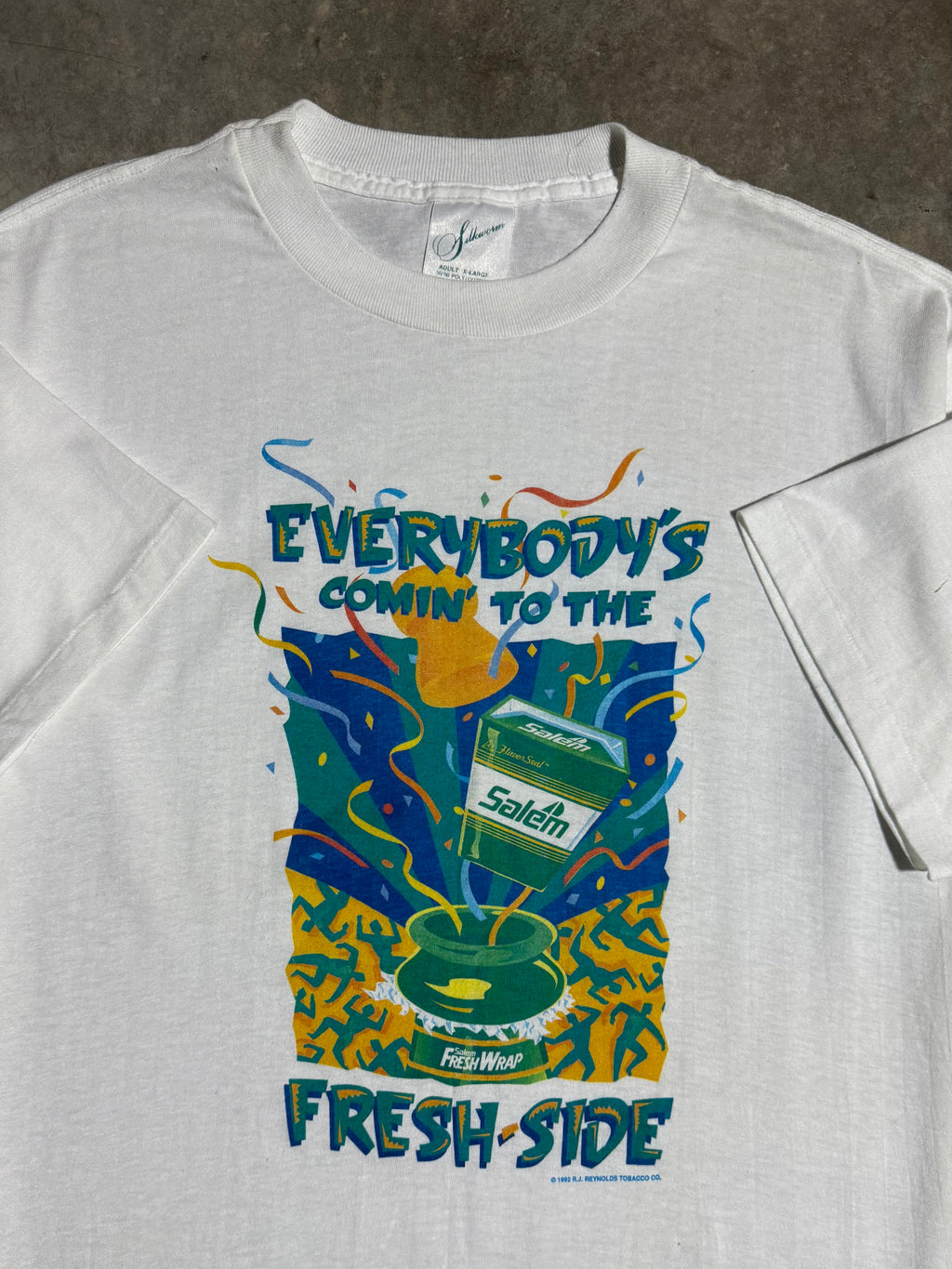 Vintage 1992 Salem Cigs Fresh Side T-Shirt (L/XL)