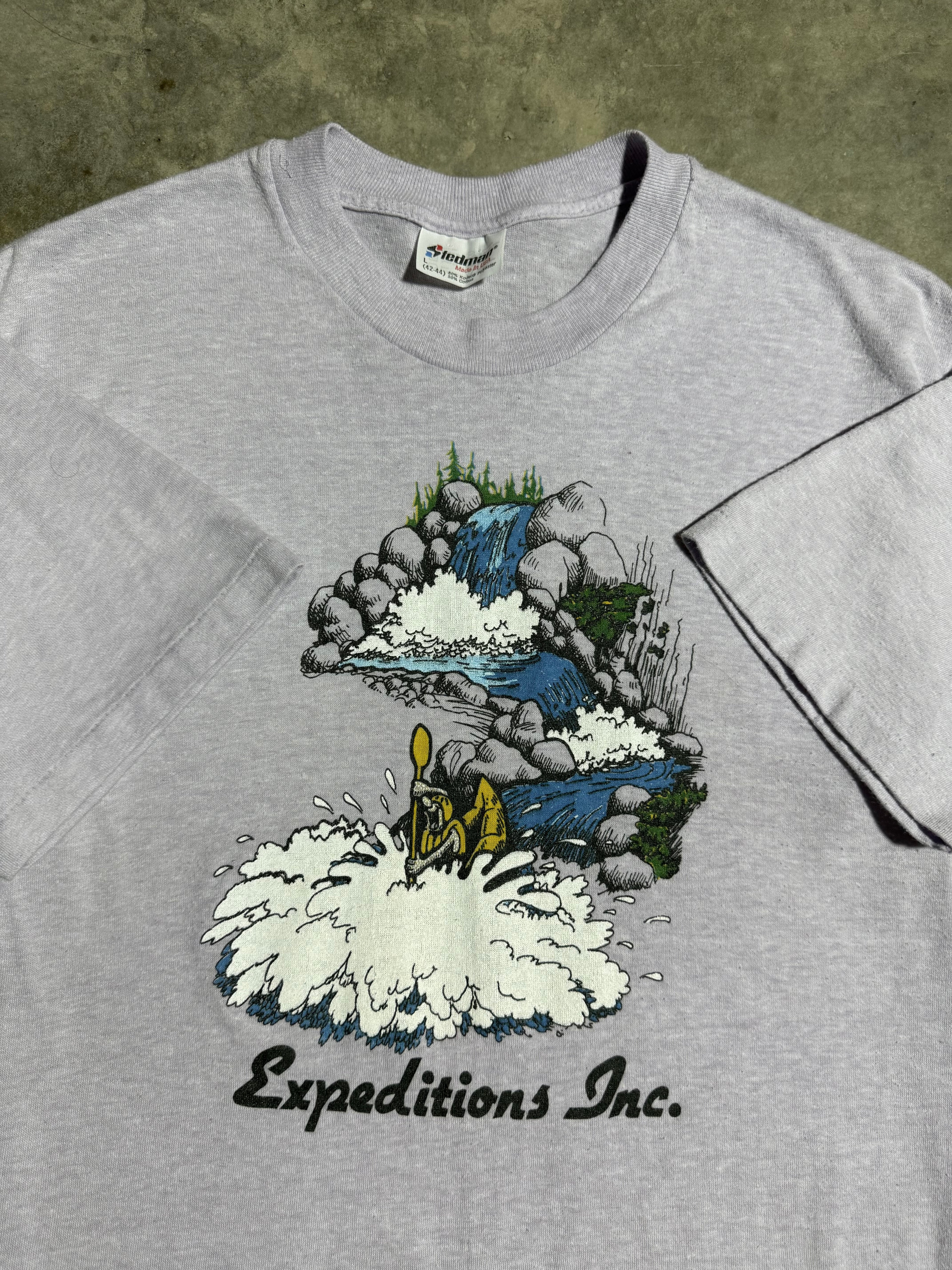 Vintage 1980s Waterfall Rafting Tee (S/M)