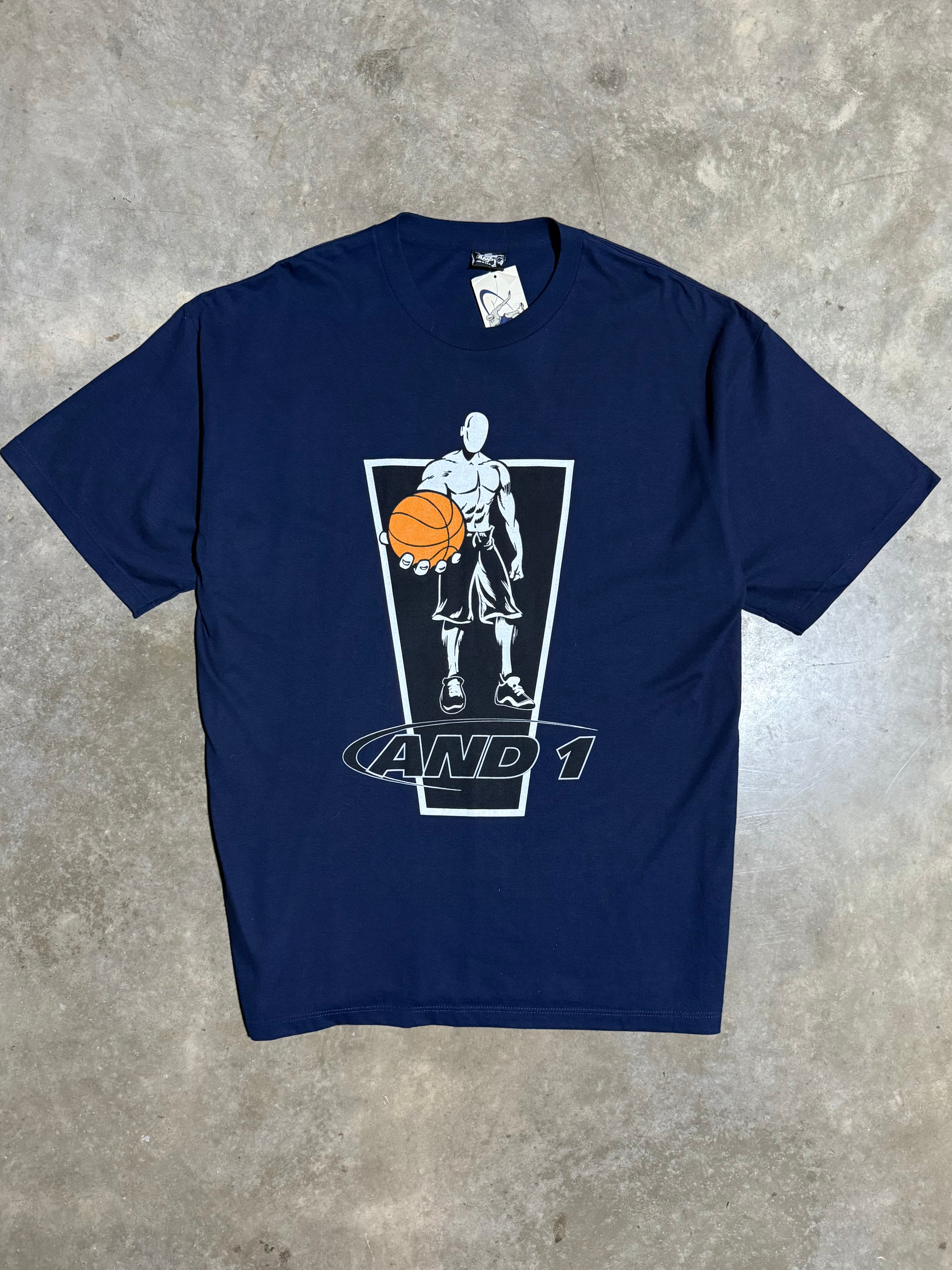 Vintage Unworn And1 Blue T-Shirt (2XL)