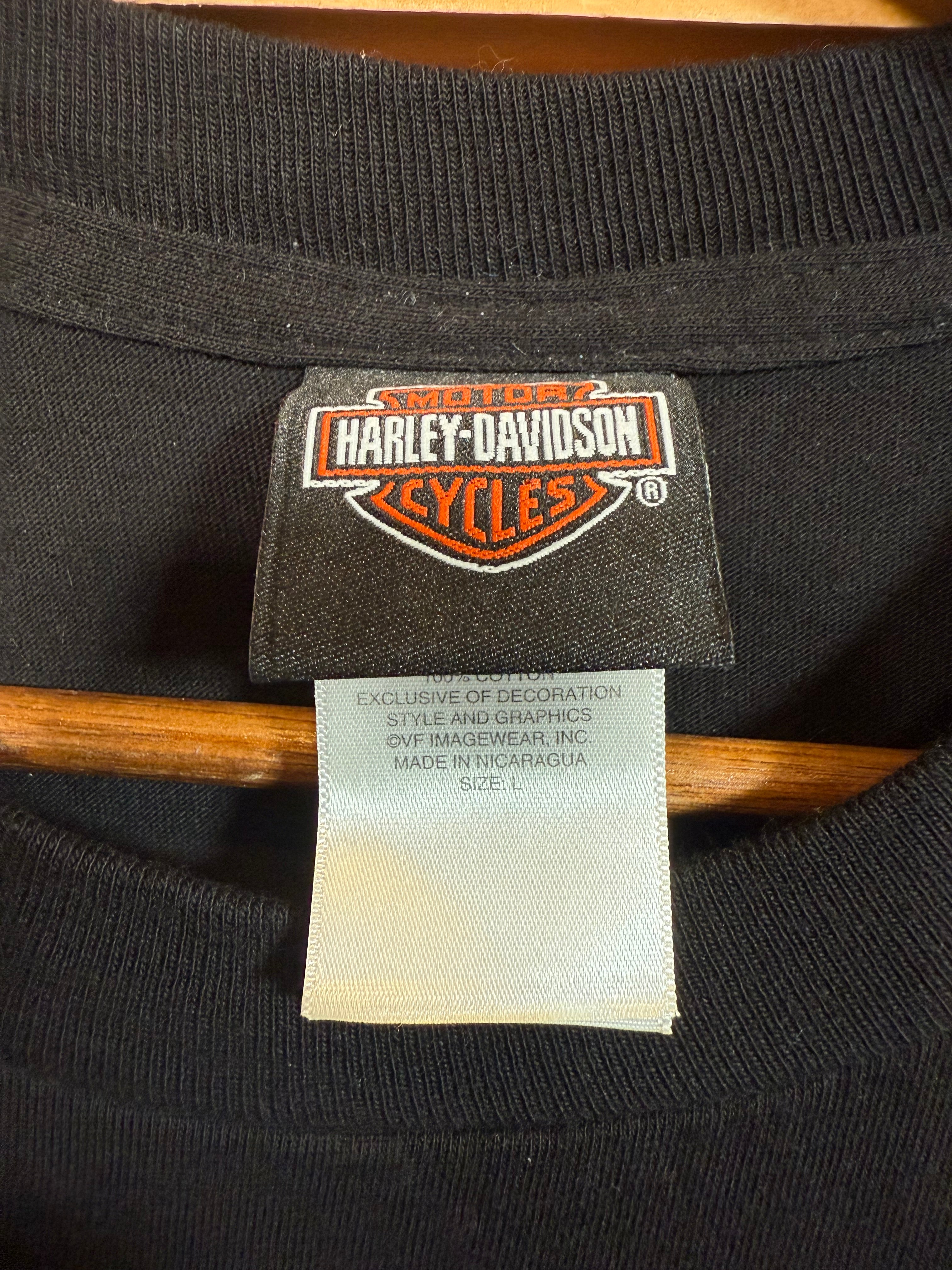 2000s Harley Davidson Skull T-Shirt (L)
