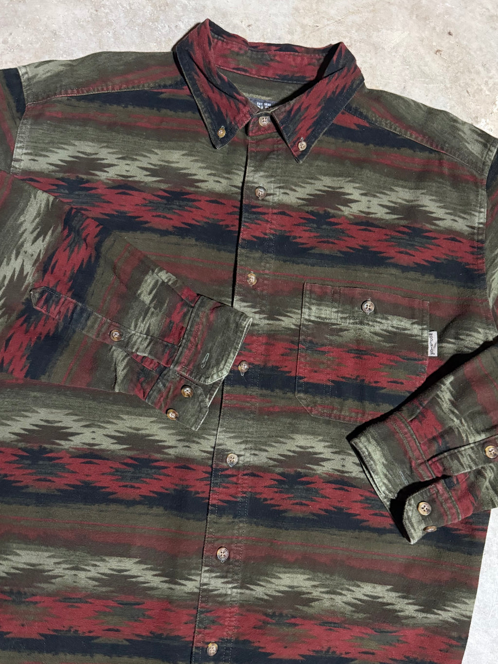 Woolrich Western Pattern Button Down (L)