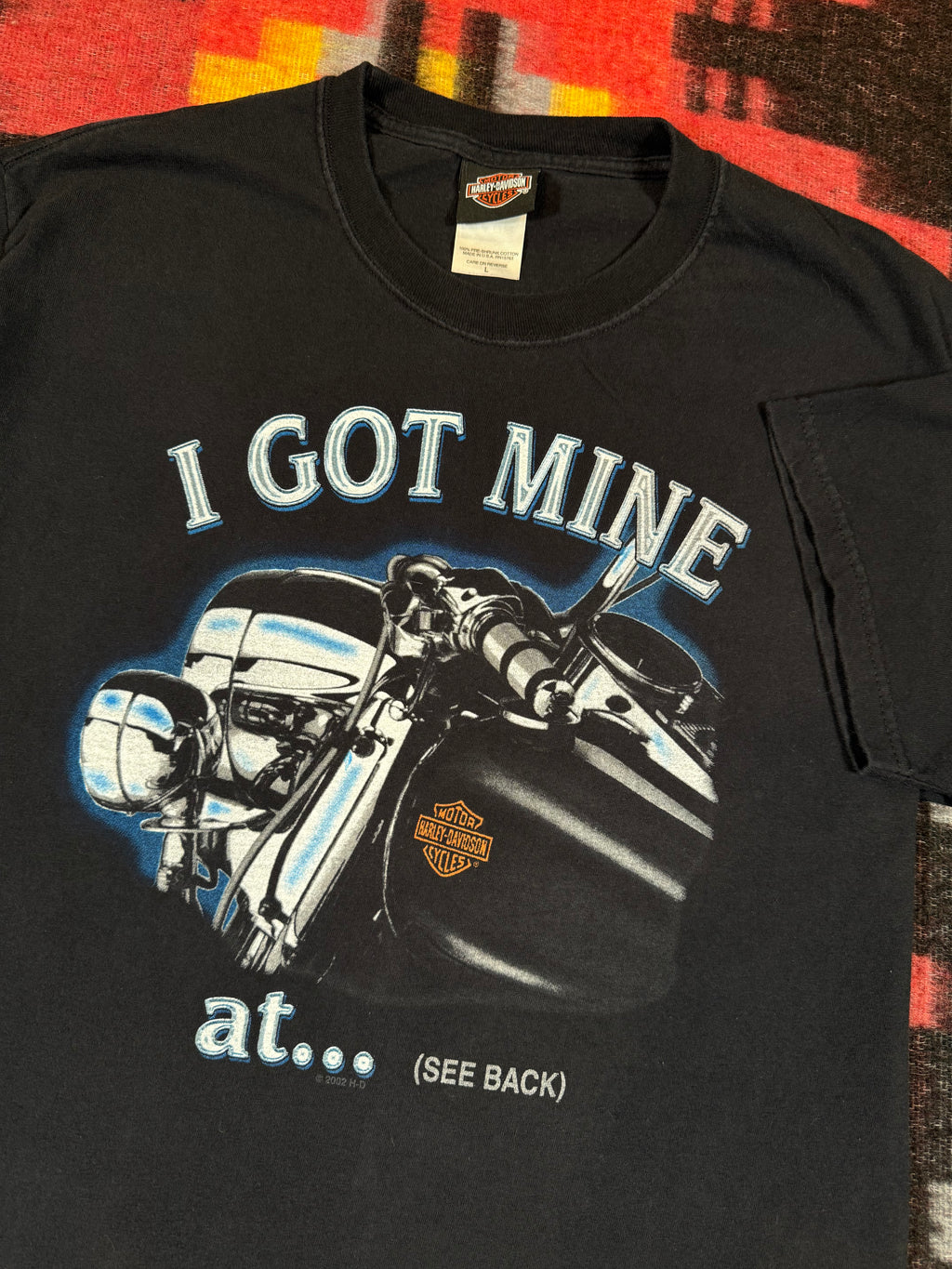 2002 I Got My Harley In Atlantic City Shirt (L)