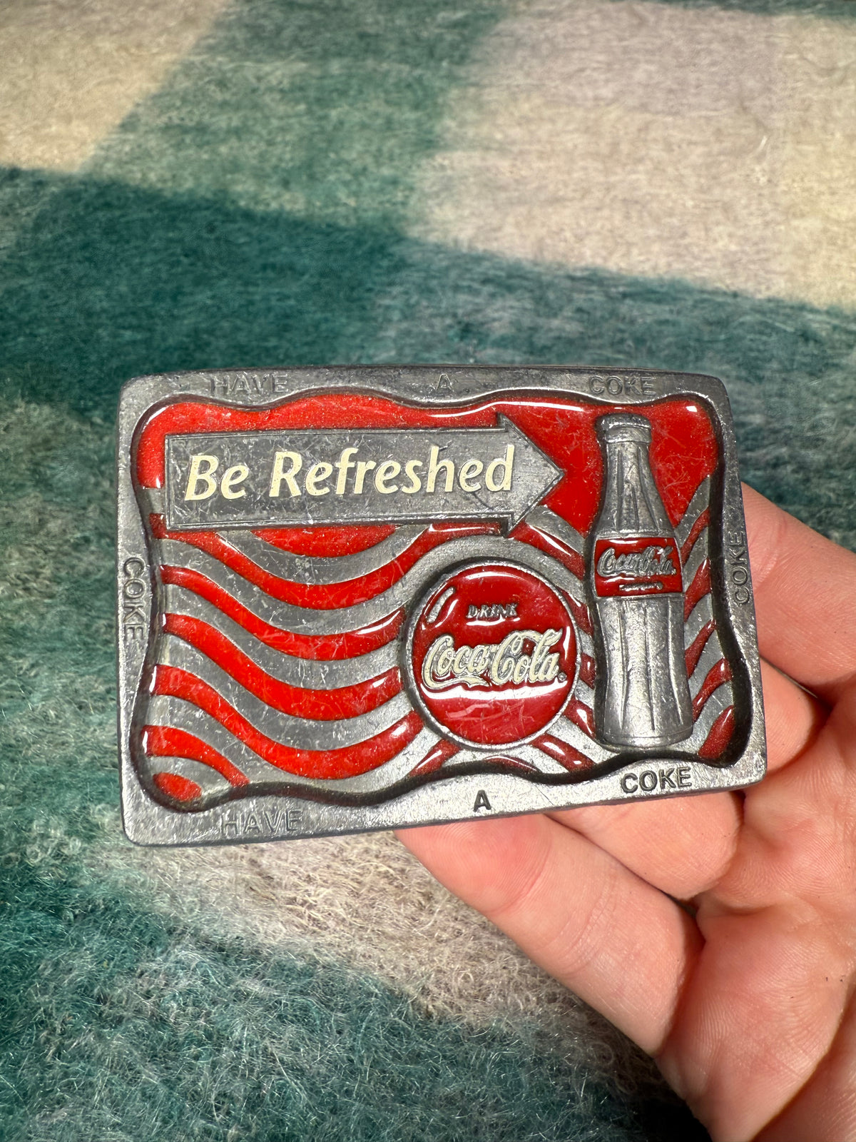 Vintage Coca Cola Be Refreshed Belt Buckle
