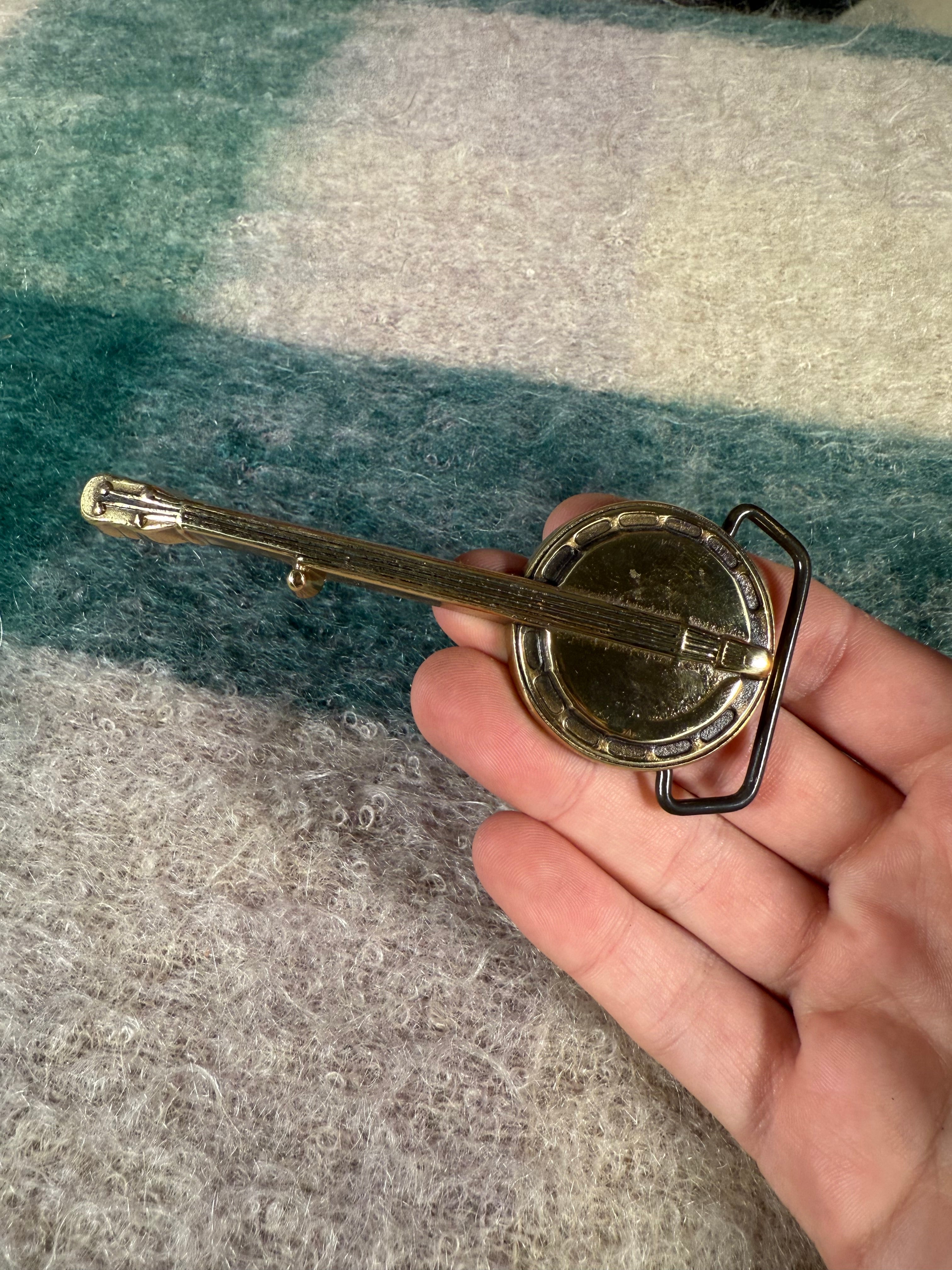 Vintage Banjo Belt Buckle