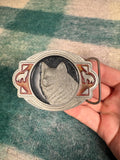 Vintage 1996 Wolf Belt Buckle