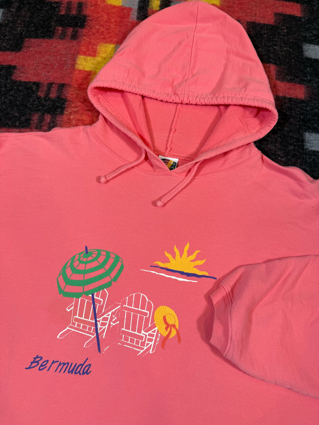 Vintage Bermuda Pink Hoodie (XL)