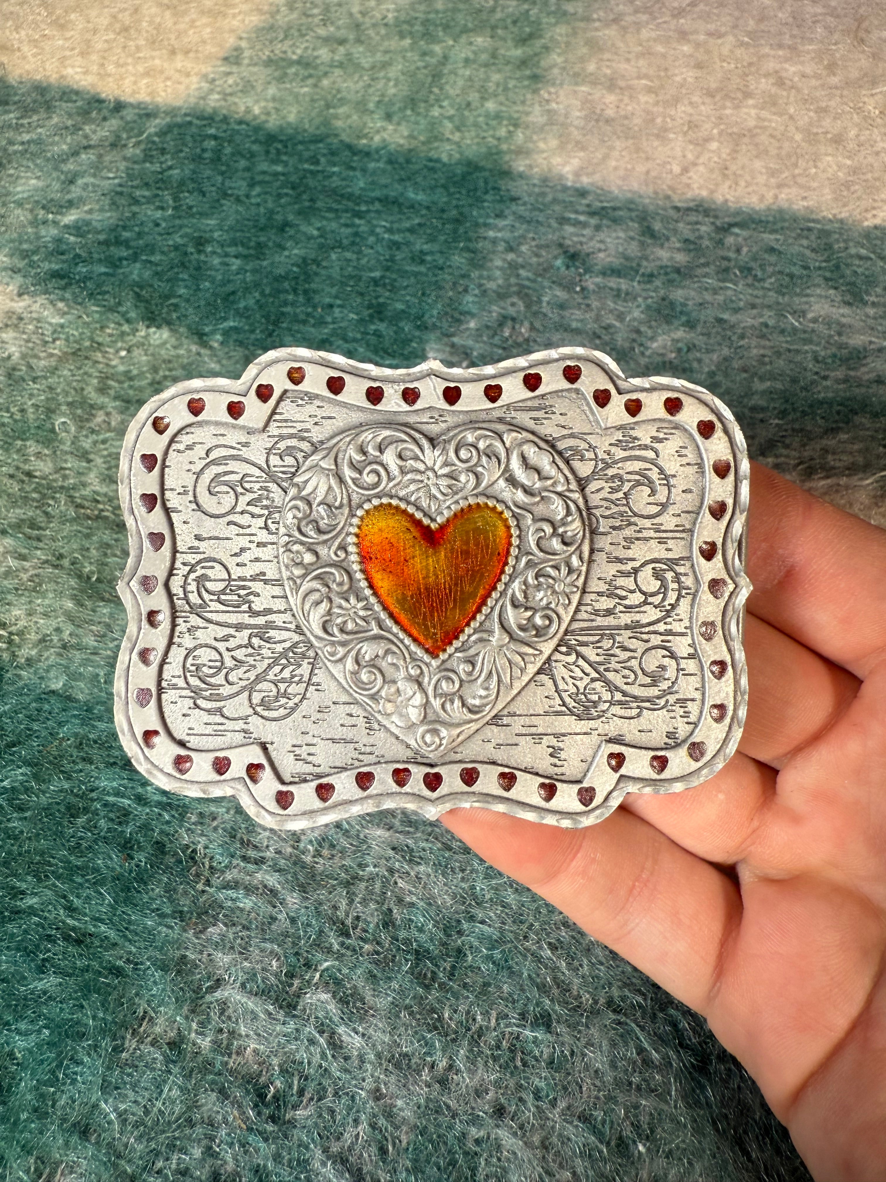 2005 Western Heart Belt Buckle