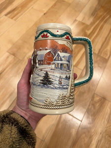Vintage 1996 Budweiser Christmas Mug