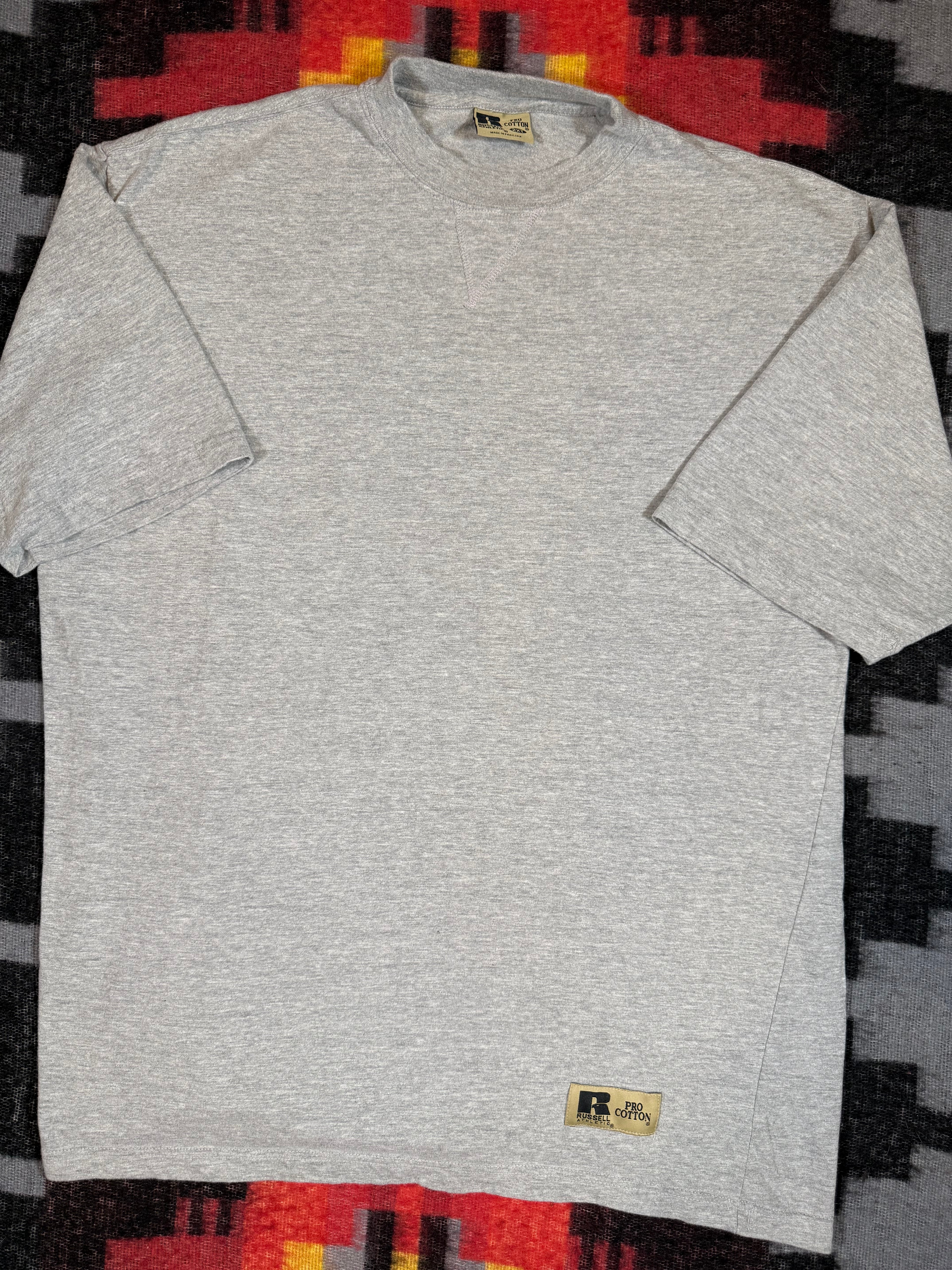 Vintage Russell Athletic Heavyweight Grey Tee (2XL)