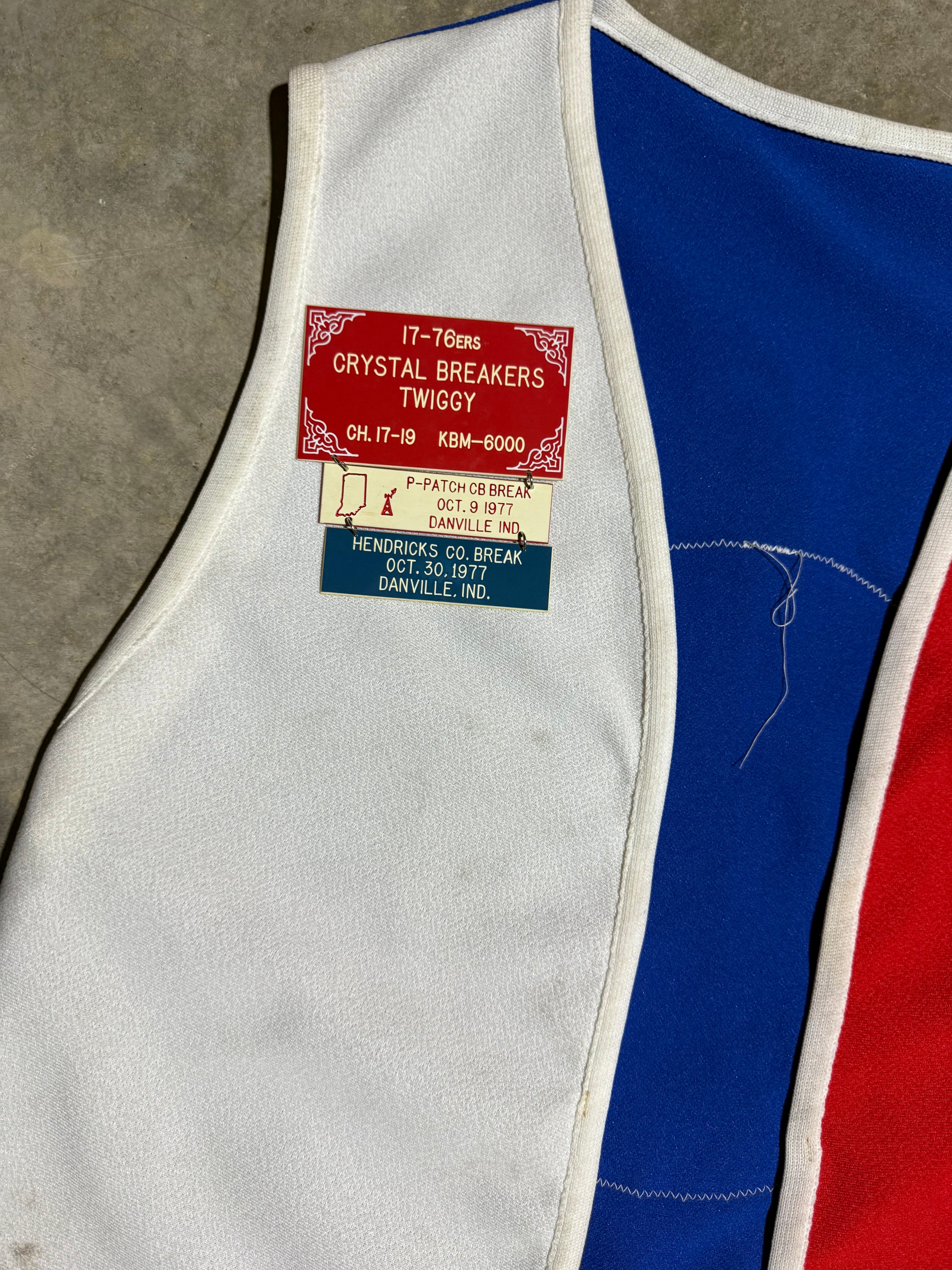 Vintage 70s 1776ers Twiggy Red Whit & Blue Vest (S)