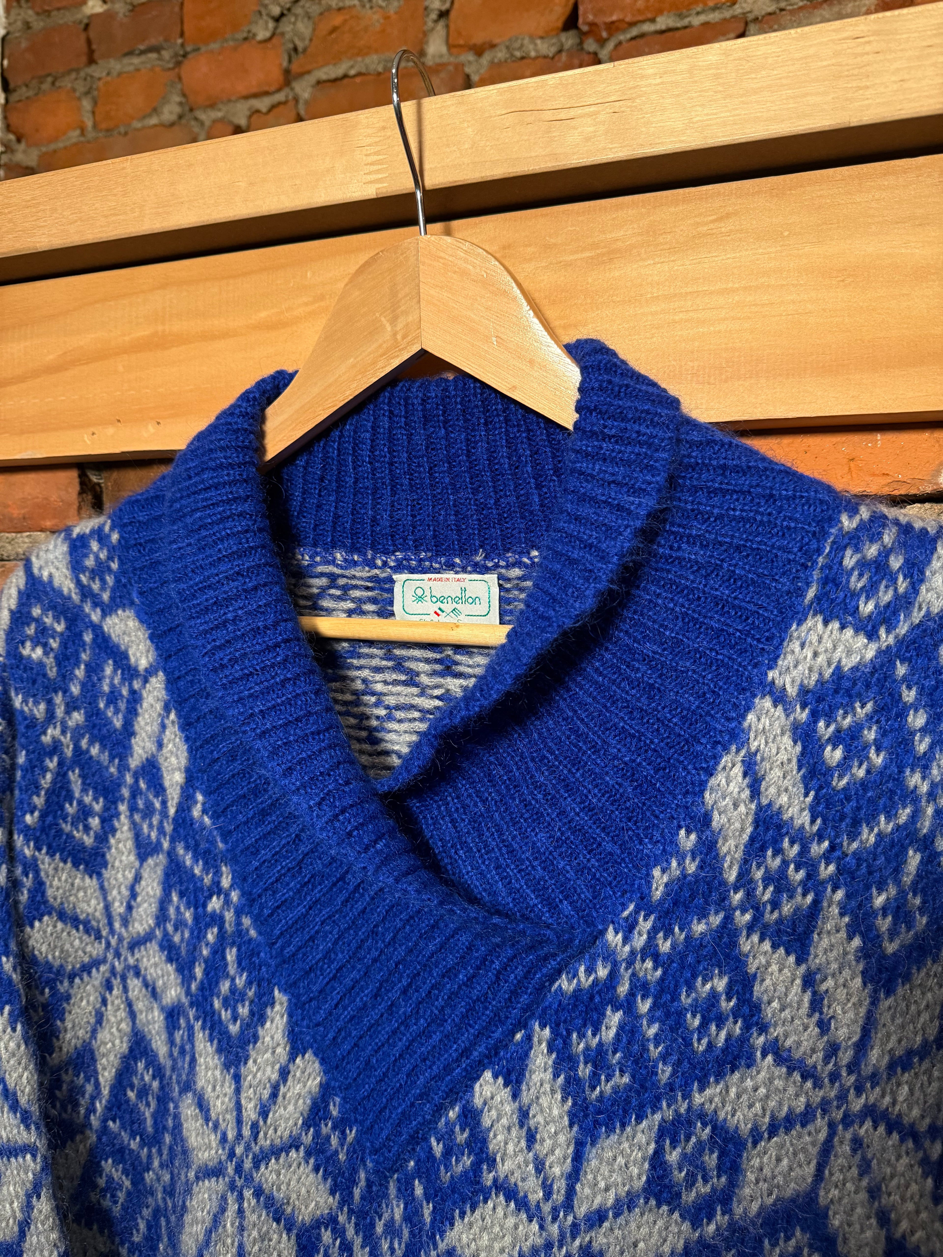 Vintage Benetton Pullover Snowflake Sweater (WL)