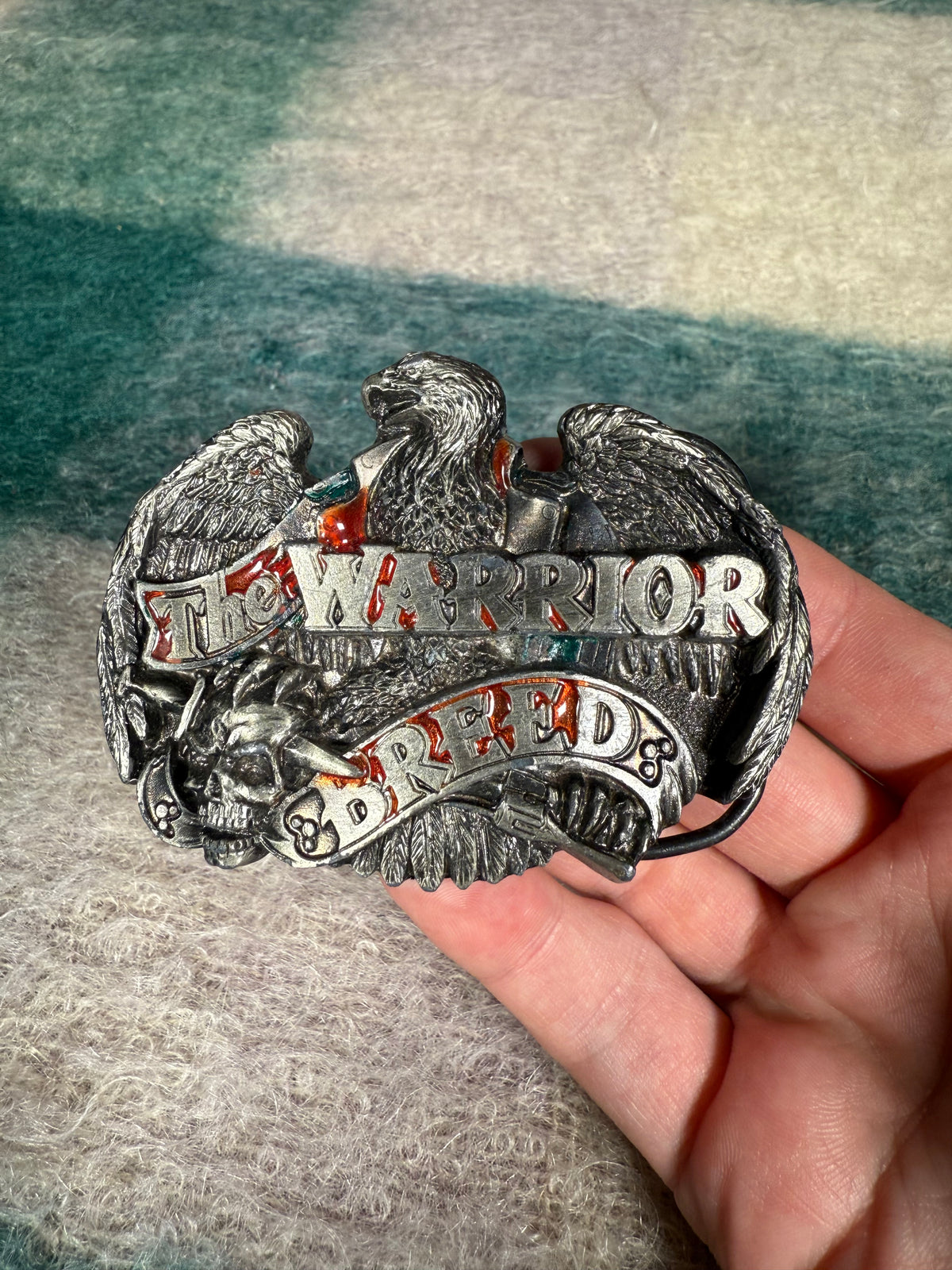 Vintage The Warrior Breed Belt Buckle