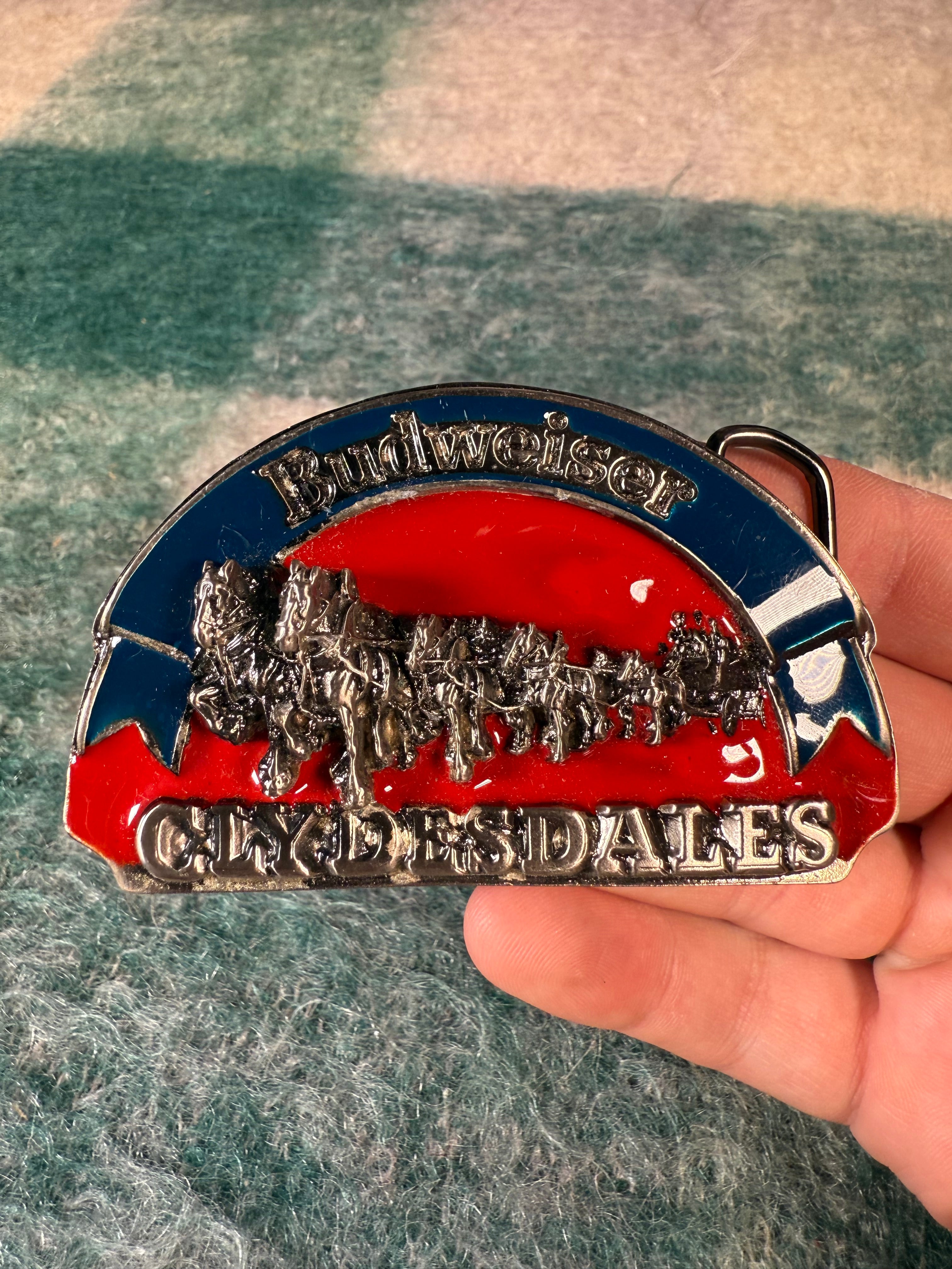 Vintage Budweiser Clydesdales Belt Buckle