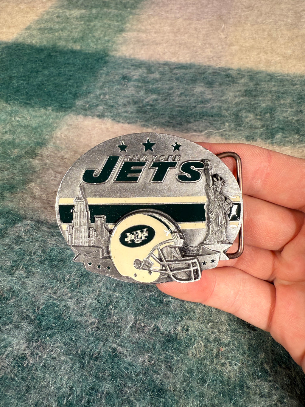 Vintage New York Jets Helmet Belt Buckle