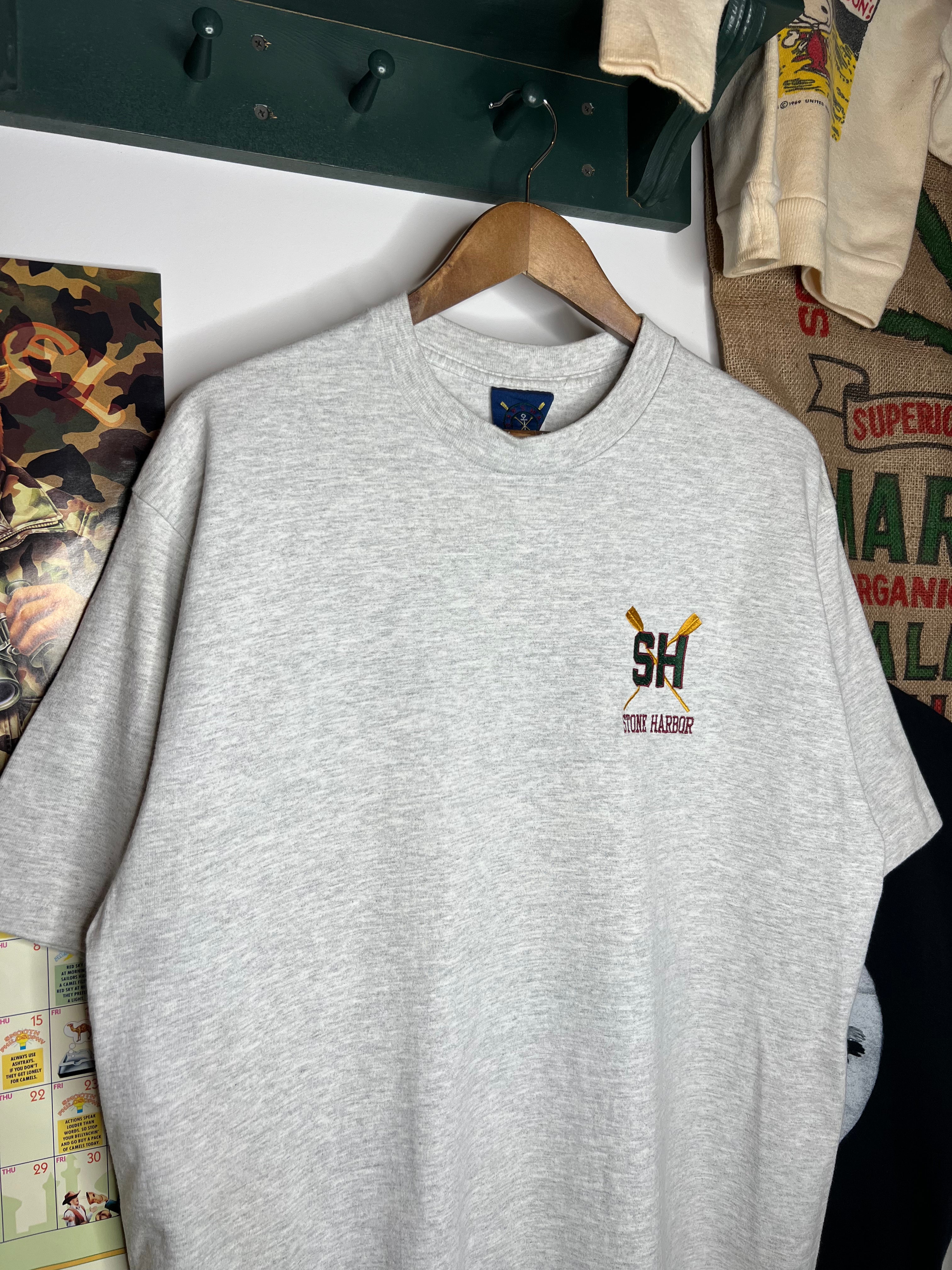 Vintage Stone Harbor Embroidered Tee (XL)