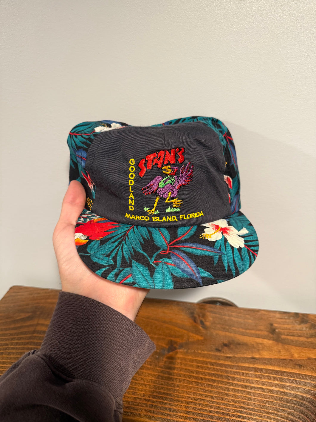 Vintage Stan’s Bar Marco Island Floral Strapback Hat
