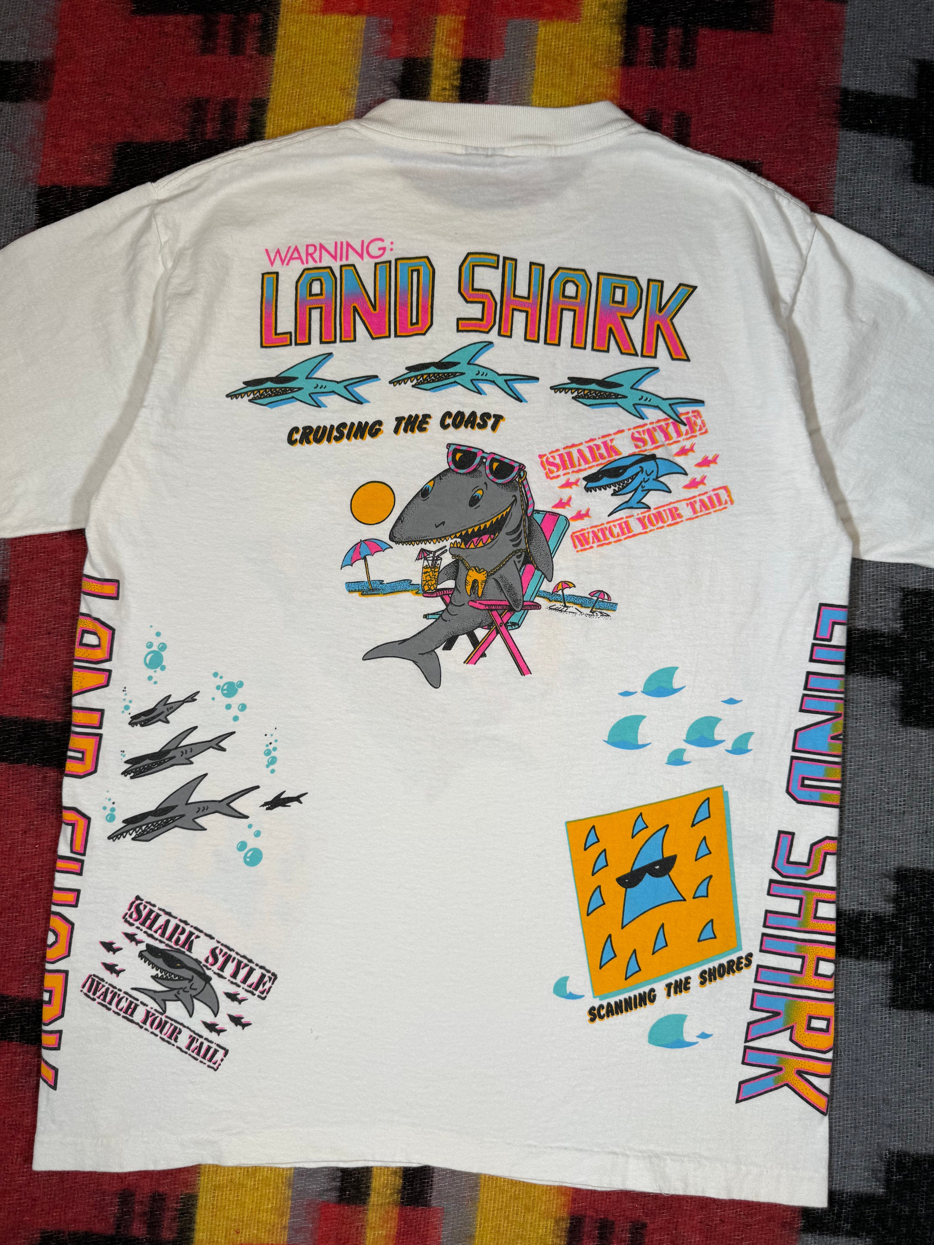 Vintage 90s Land Shark All Over Print (M/L)