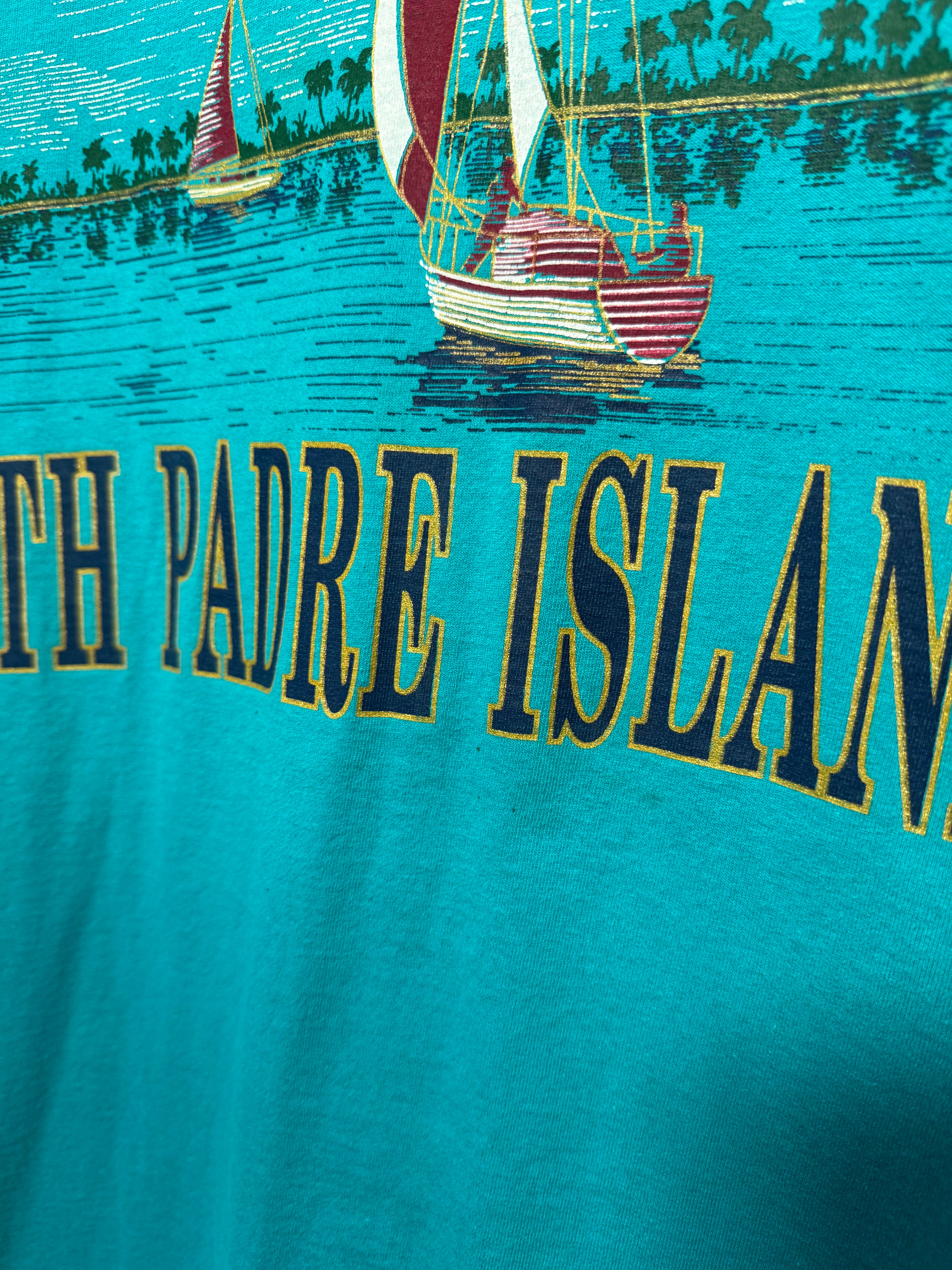 Vintage 90s South Padre Island Double Sided Tee (L)
