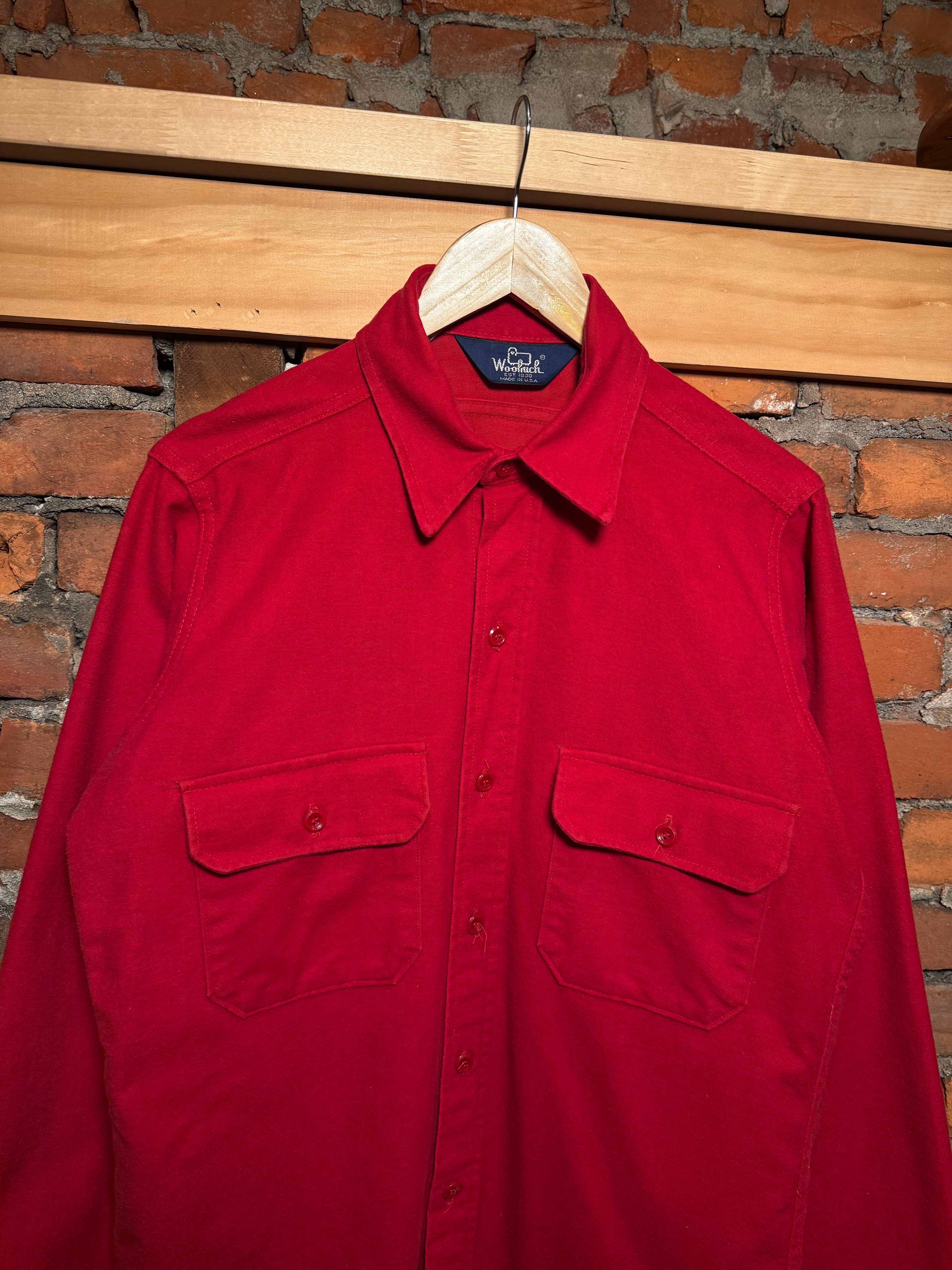 Vintage Woolrich Red Button Up Shirt (M)