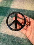 2000s Oversized Peace Belt Buckle