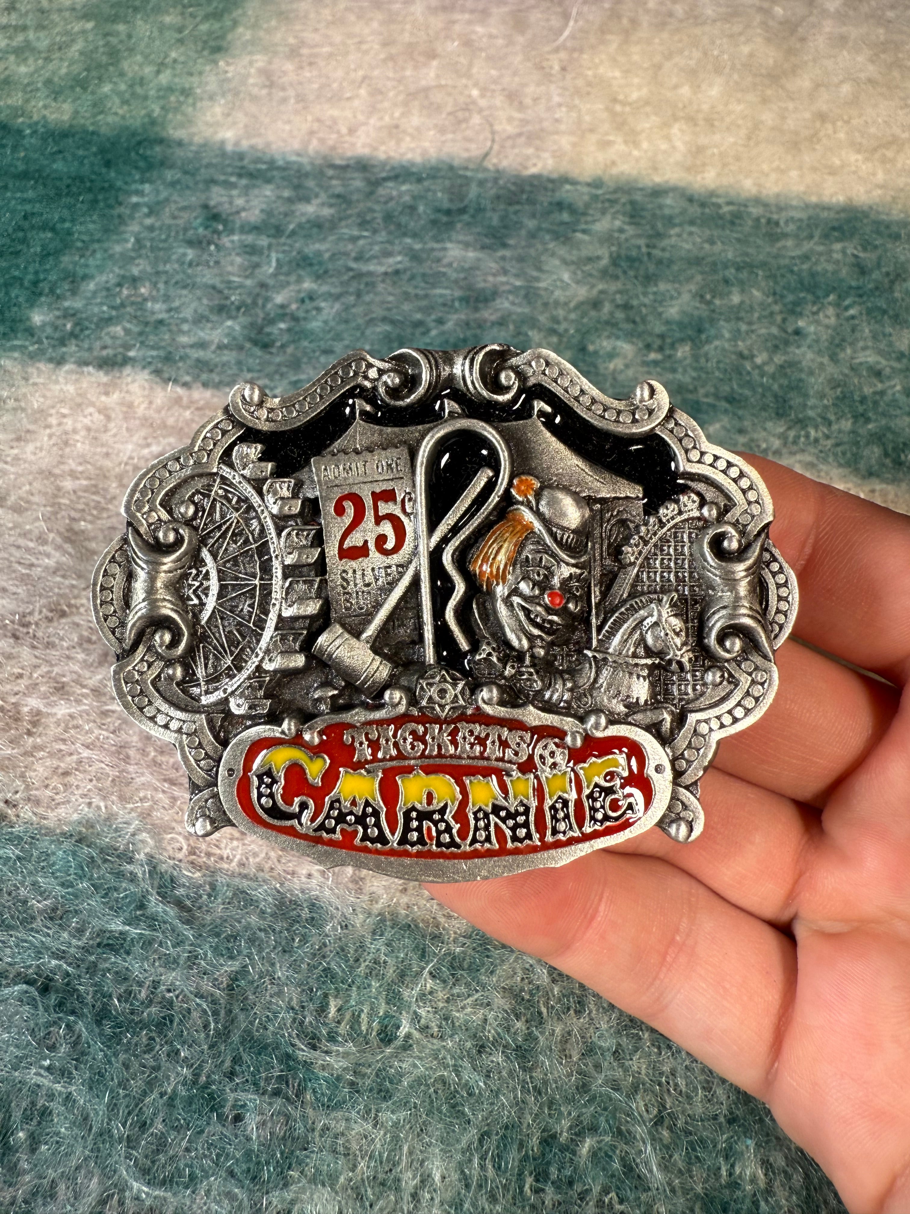 Vintage Carnival Clown Belt Buckle