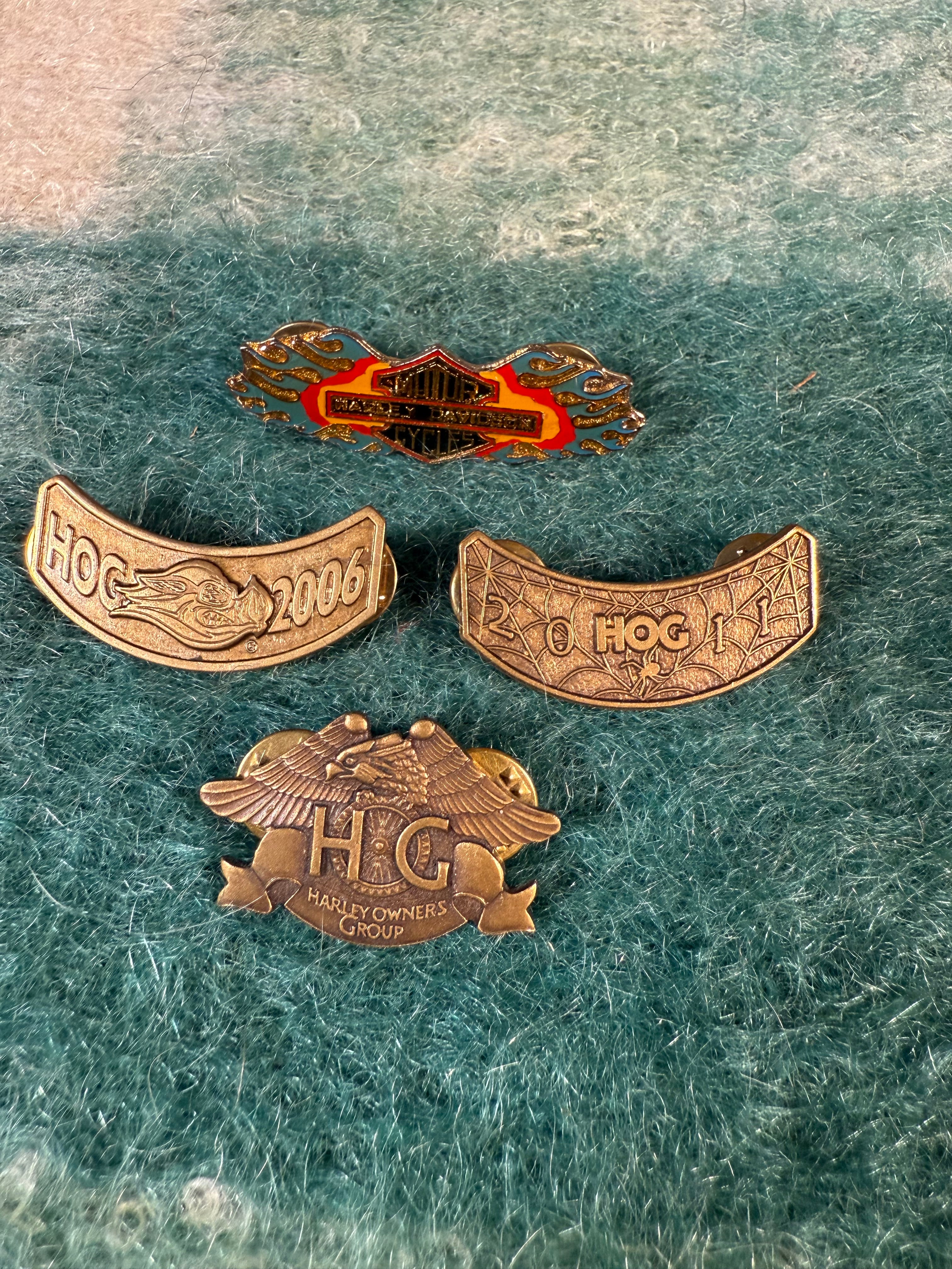 Lot of 4 Harley Davidson Motorcycle Pins