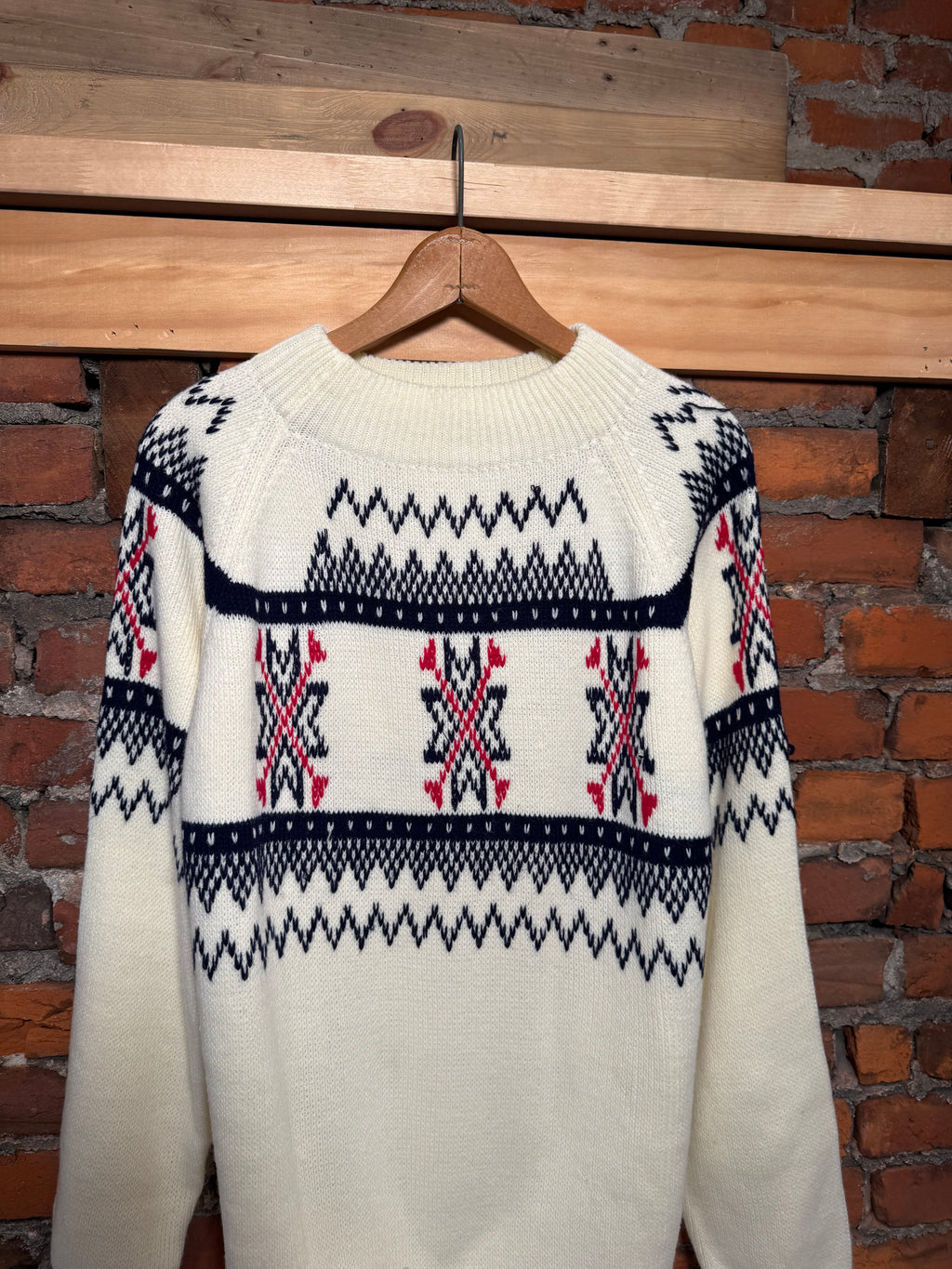 Vintage 70s JC Penney Pattern Knit Sweater (M)