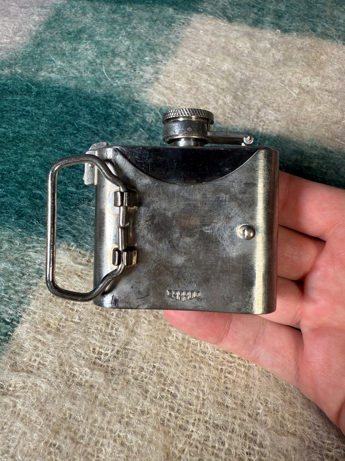 2000s Boombox Flask Belt Buckle